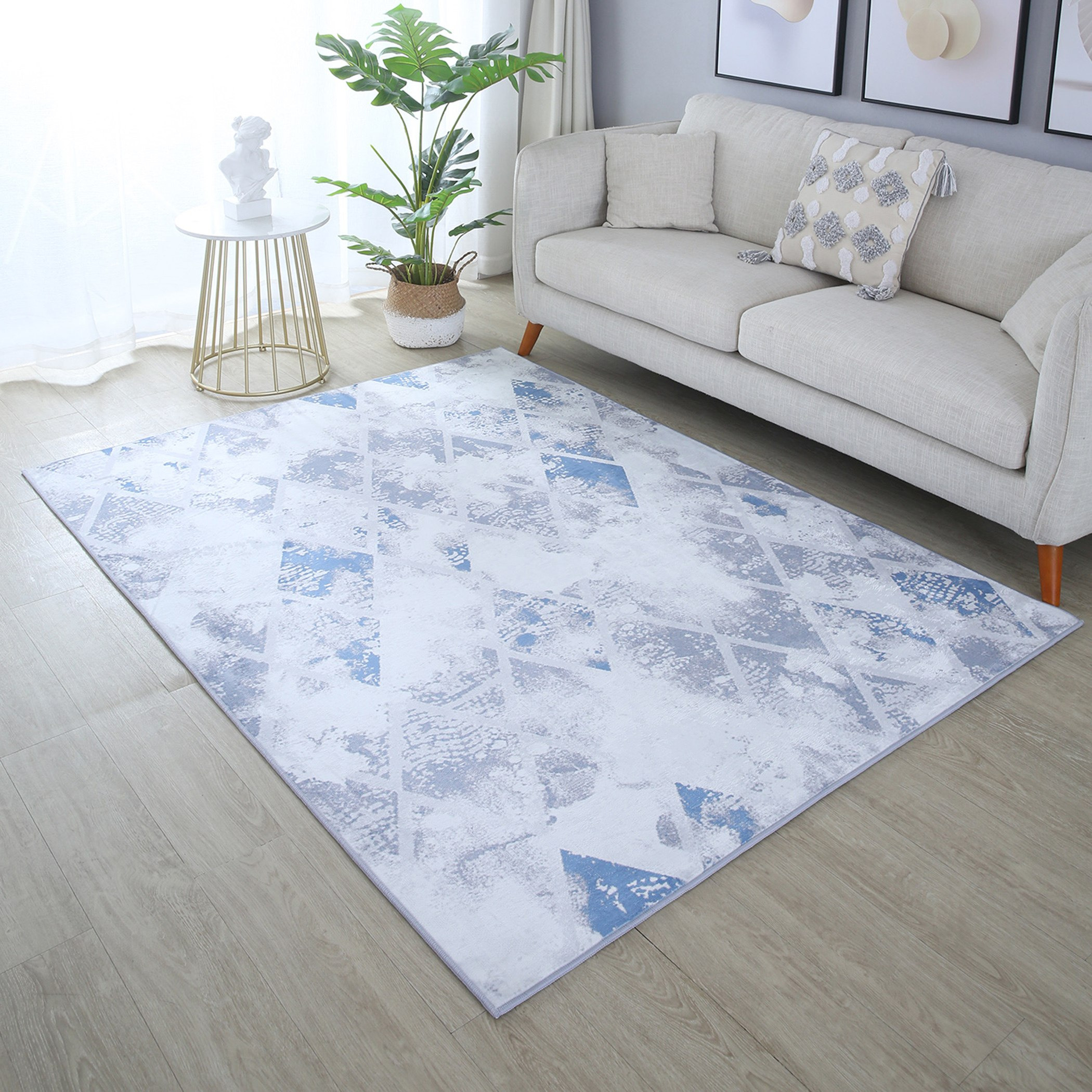 Ontario Barnet Printed Flannel Rug - 150x200 cm-hbxdecorandfurnishings-floorcoverings-rugs-image-1