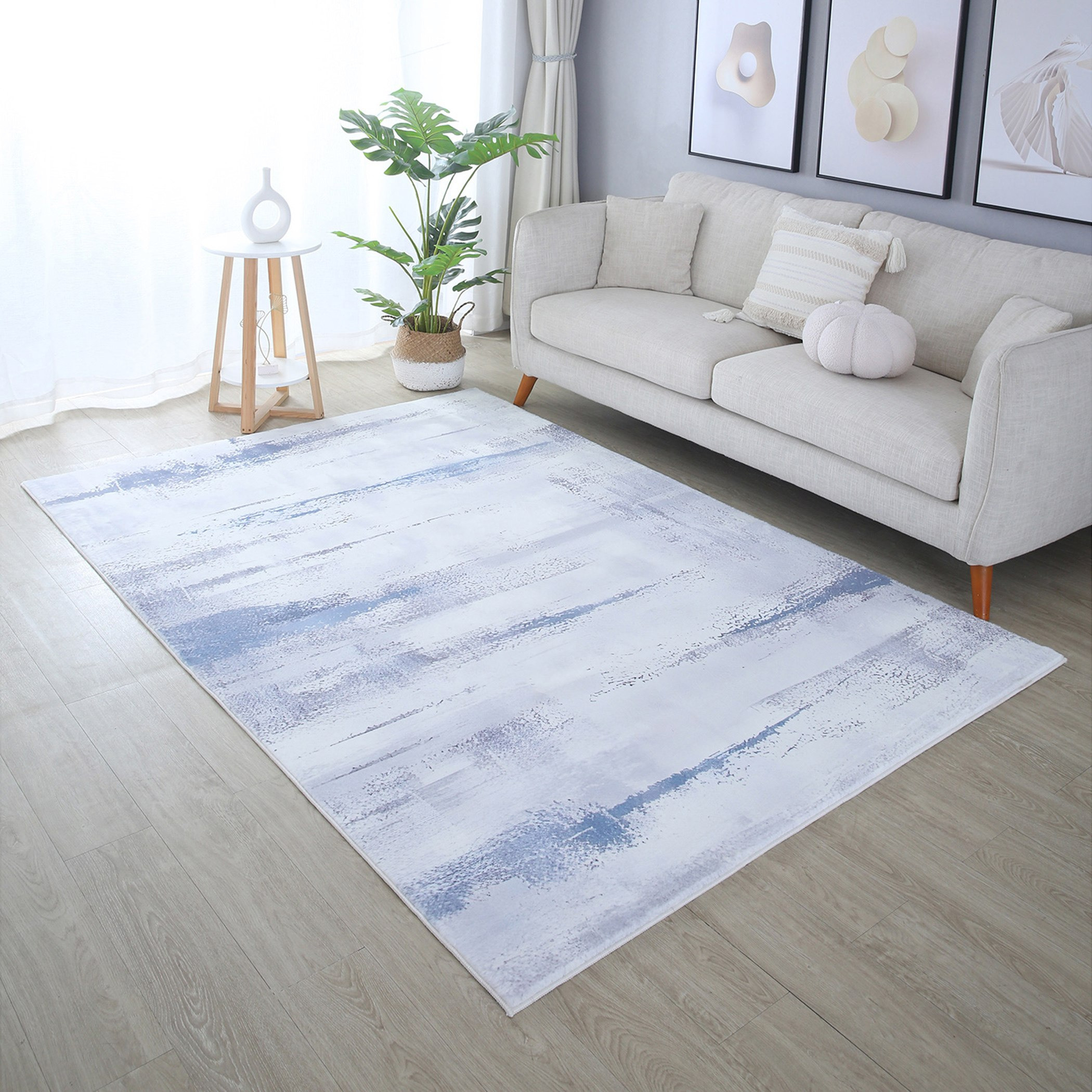 Milan Benito Printed Plush Fur Rug - 200x300 cm-hbxdecorandfurnishings-floorcoverings-rugs-image-1