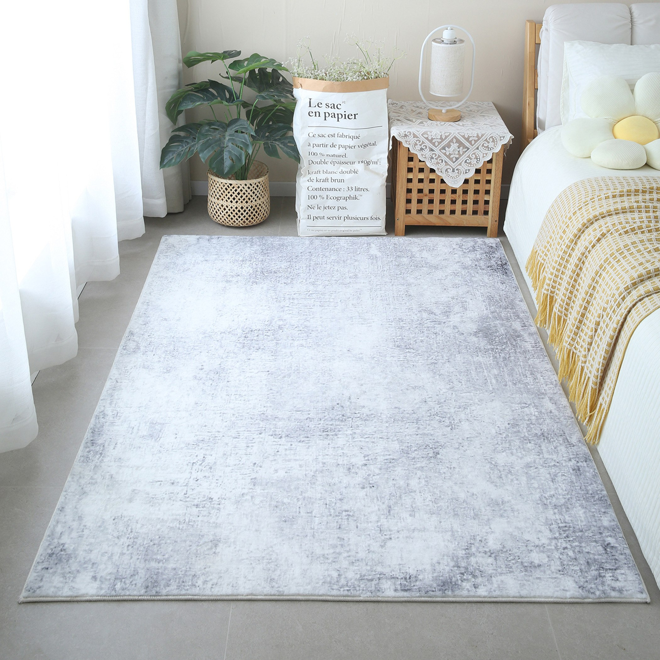 Milan Feiro Printed Plush Fur Rug - 120x170 cm-hbxdecorandfurnishings-floorcoverings-rugs-image-1
