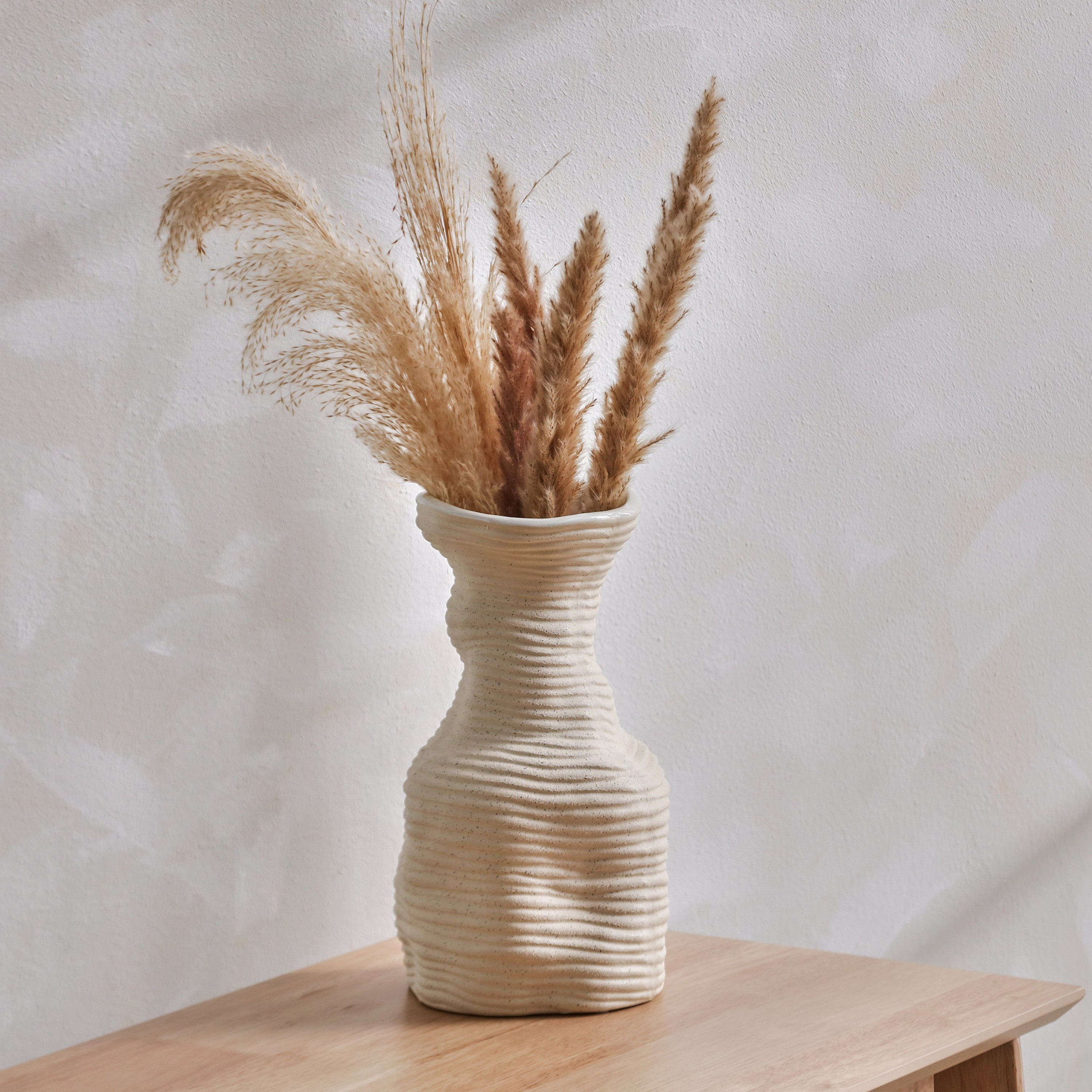 Quinn Organic Shape Ceramic Vase - 15.5x15.5x28.5 cm-hbxbedroom-decorandaccessories-vases-image-1