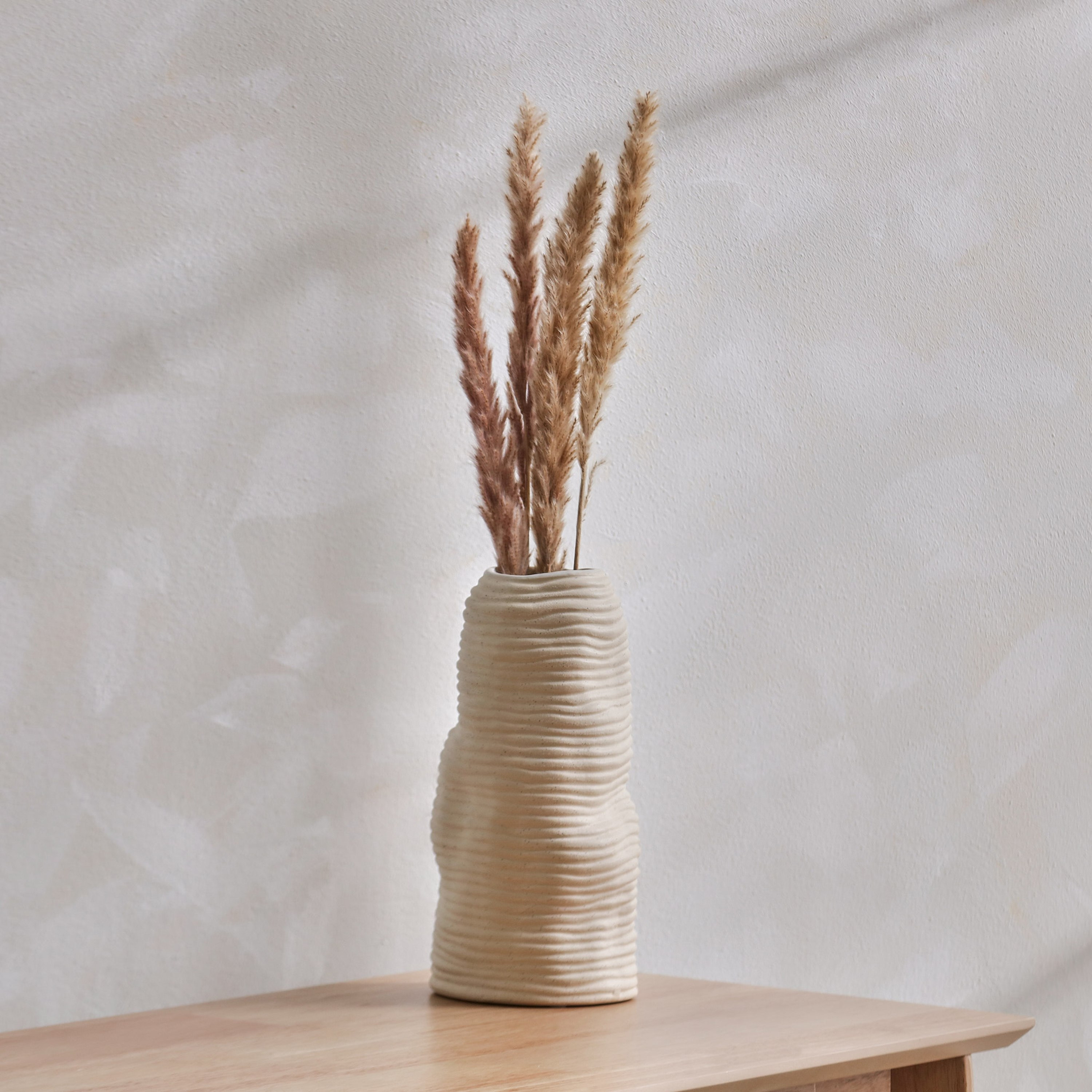 Quinn Organic Shape Ceramic Vase - 13x13x26 cm-hbxbedroom-decorandaccessories-vases-image-1