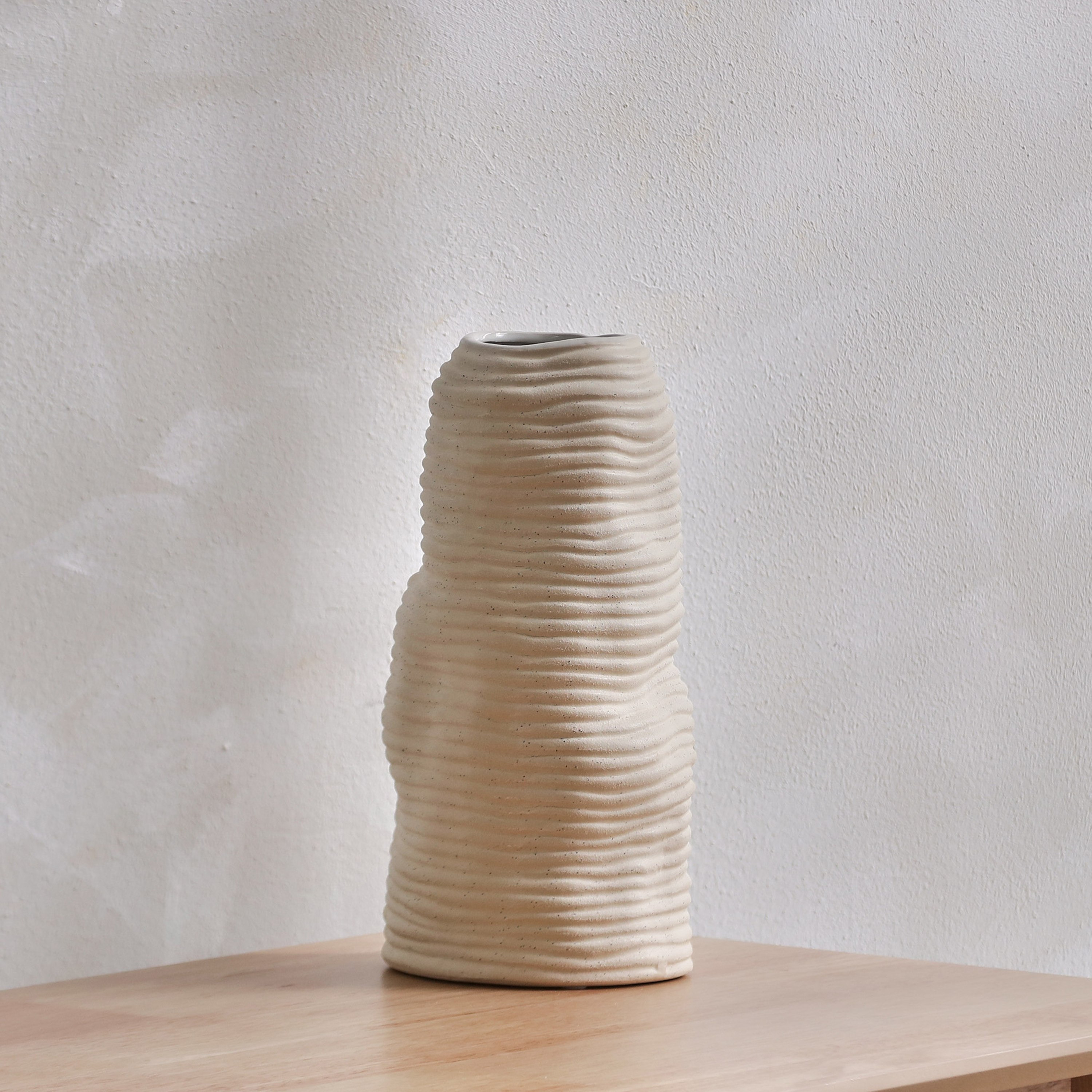 Quinn Organic Shape Ceramic Vase - 13x13x26 cm-hbxbedroom-decorandaccessories-vases-image-2