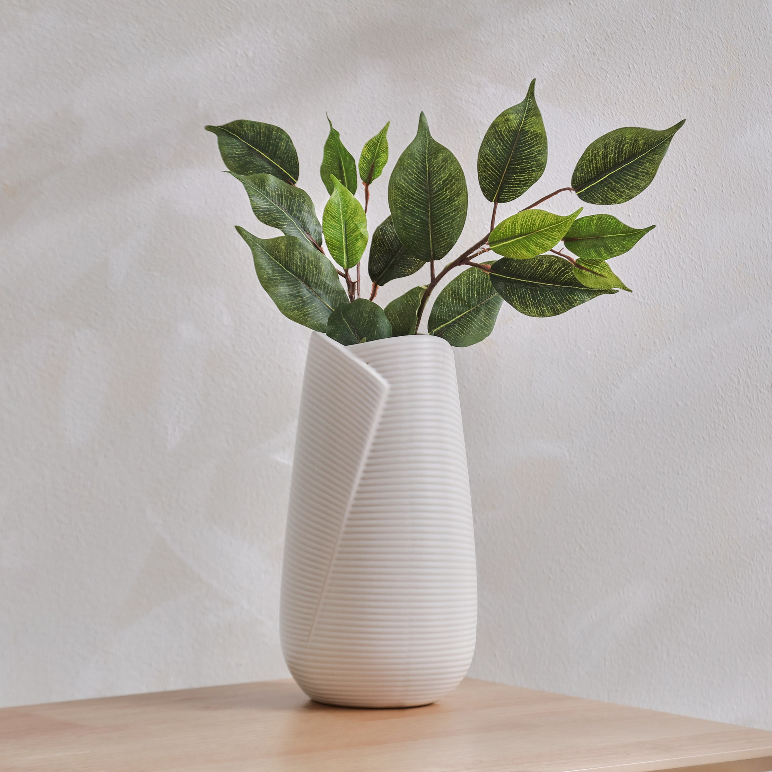 Quinn Ceramic Sleeve Look Vase - 13.5x13.5x25cm-hbxbedroom-decorandaccessories-vases-image-1