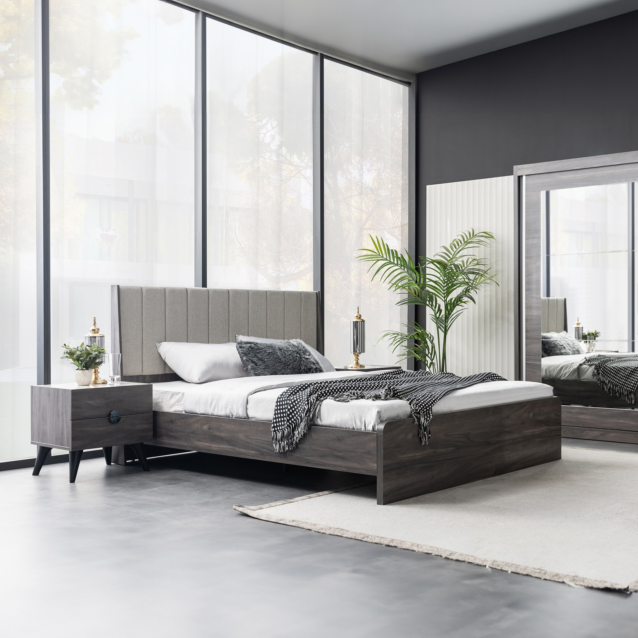 طقم غرفة نوم كينج 5 قطع من آشفورد - 180x200 سم-hbxbedroom-bedsandbedsets-bedroomsets-king-image-1