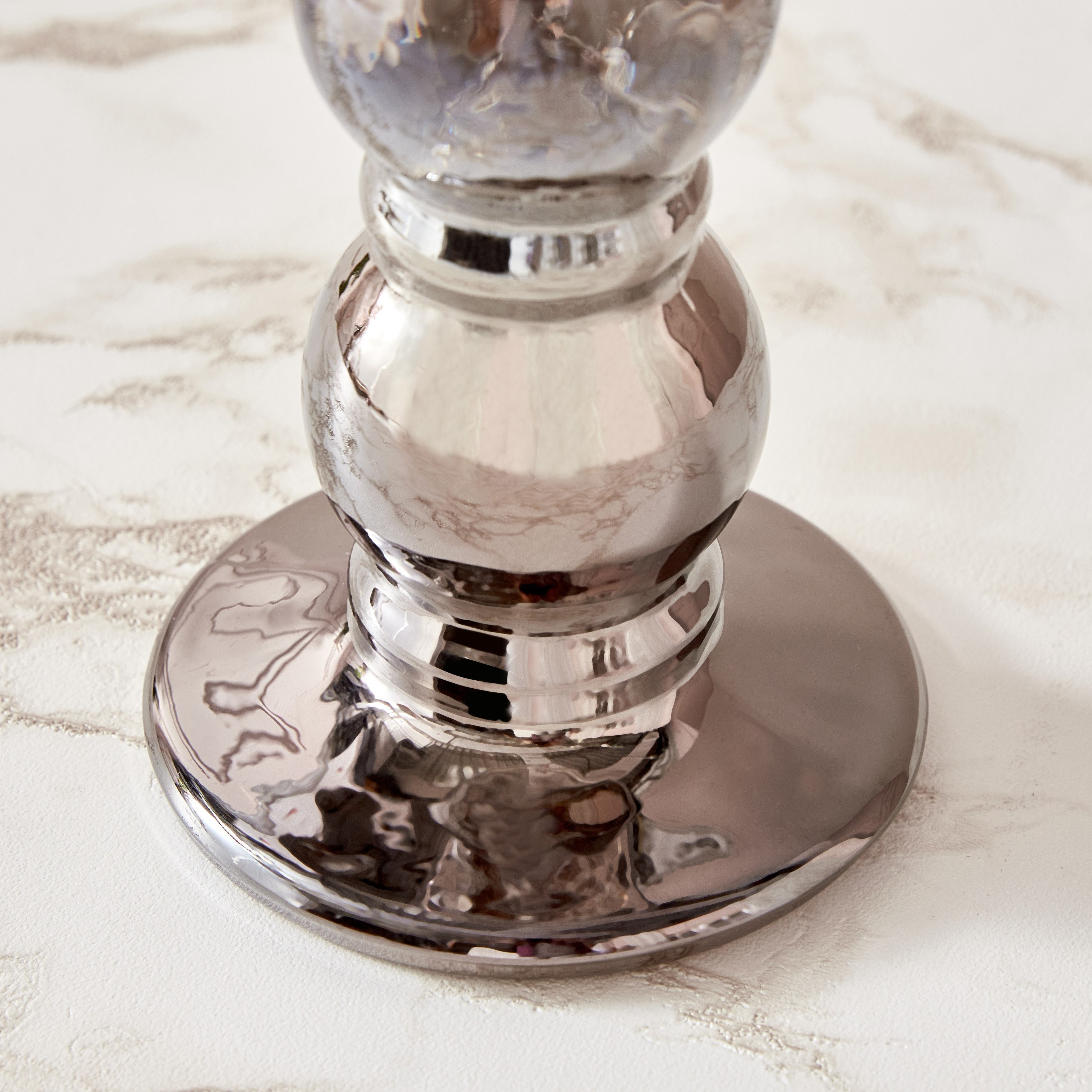 حامل شموع بتشطيب شبه نيكل من أوليجو - 9x17.5 سم-hbxlivingroom-decorandaccessories-candleholders-image-3
