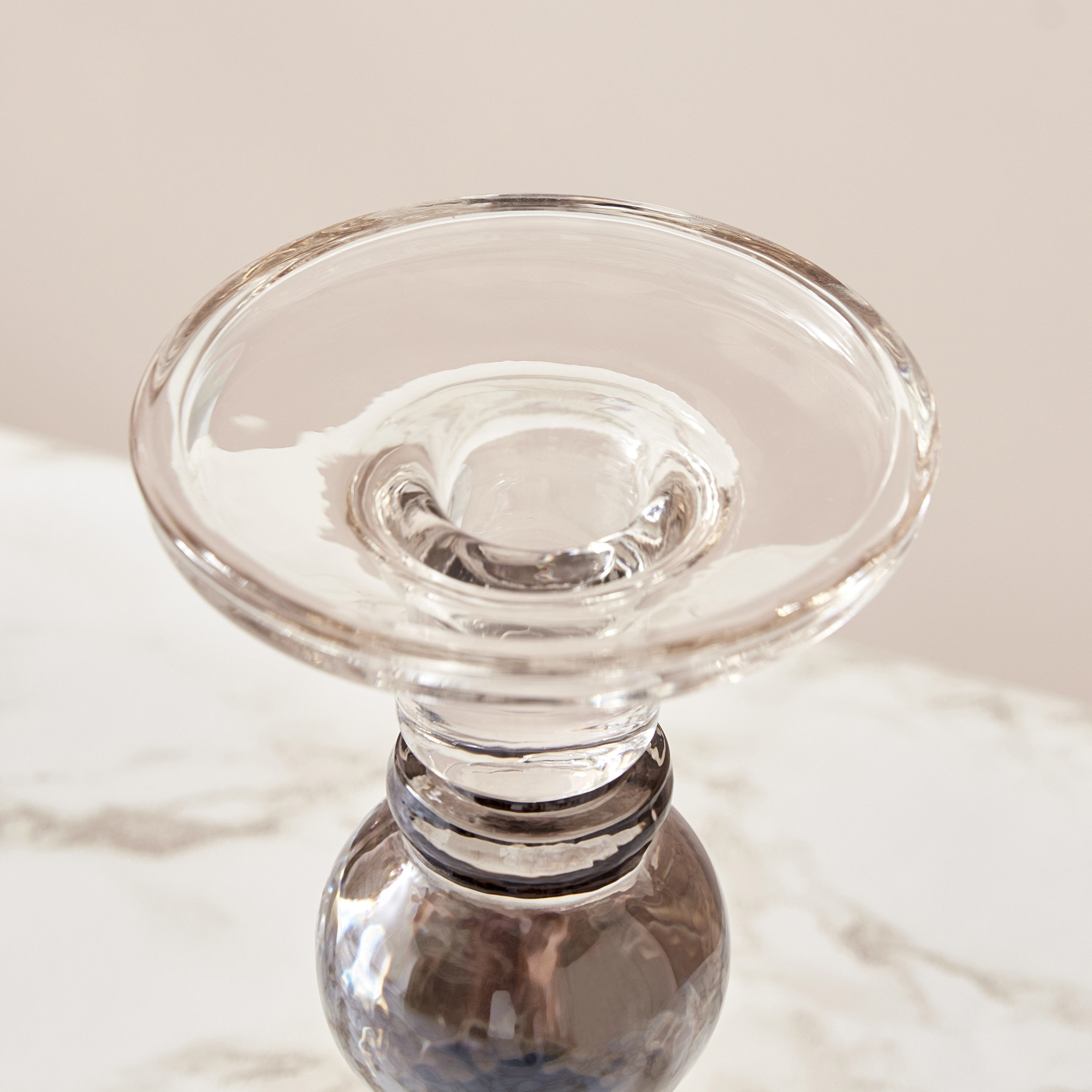 حامل شموع بتشطيب شبه نيكل من أوليجو - 9x17.5 سم-hbxlivingroom-decorandaccessories-candleholders-image-4