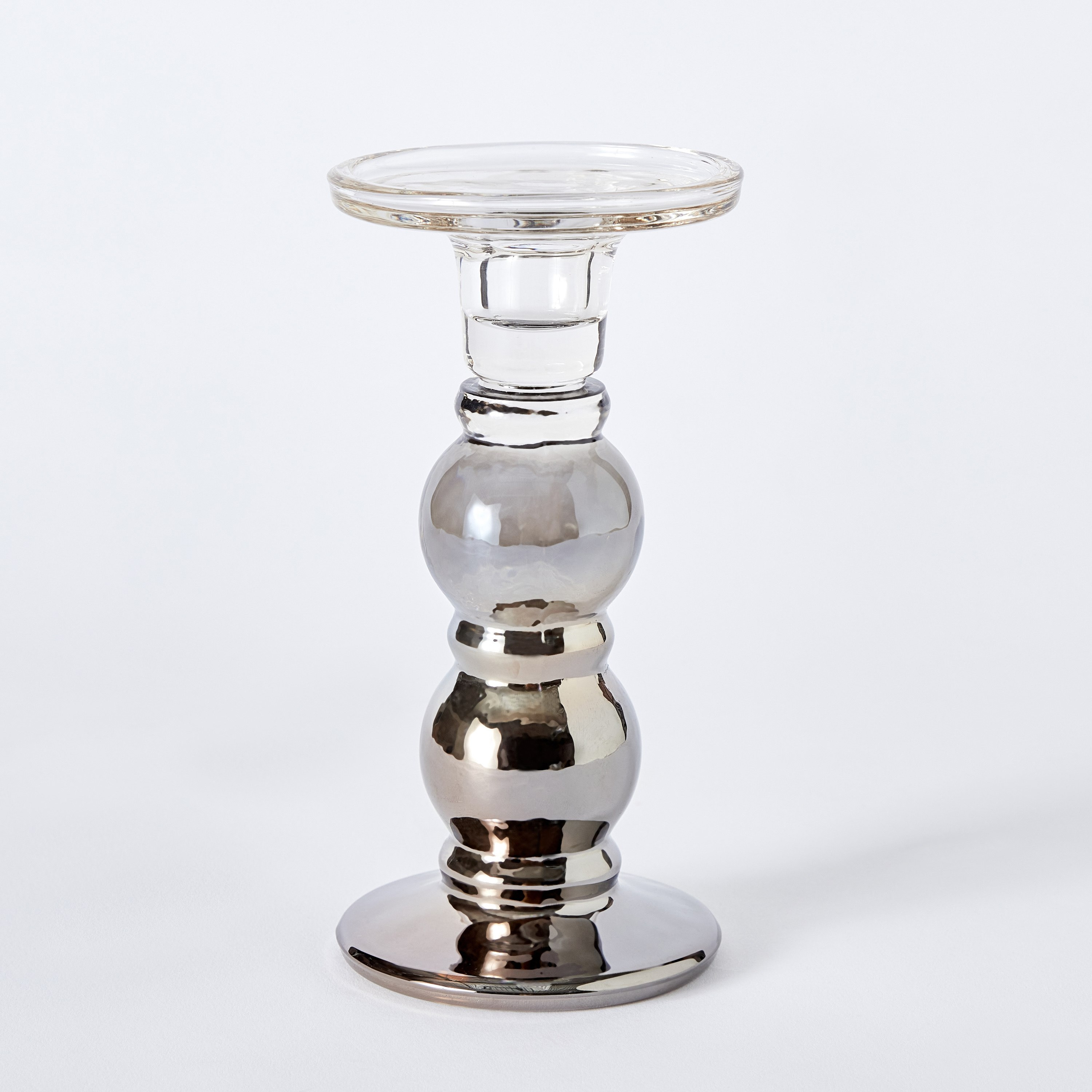 حامل شموع بتشطيب شبه نيكل من أوليجو - 9x17.5 سم-hbxlivingroom-decorandaccessories-candleholders-image-6