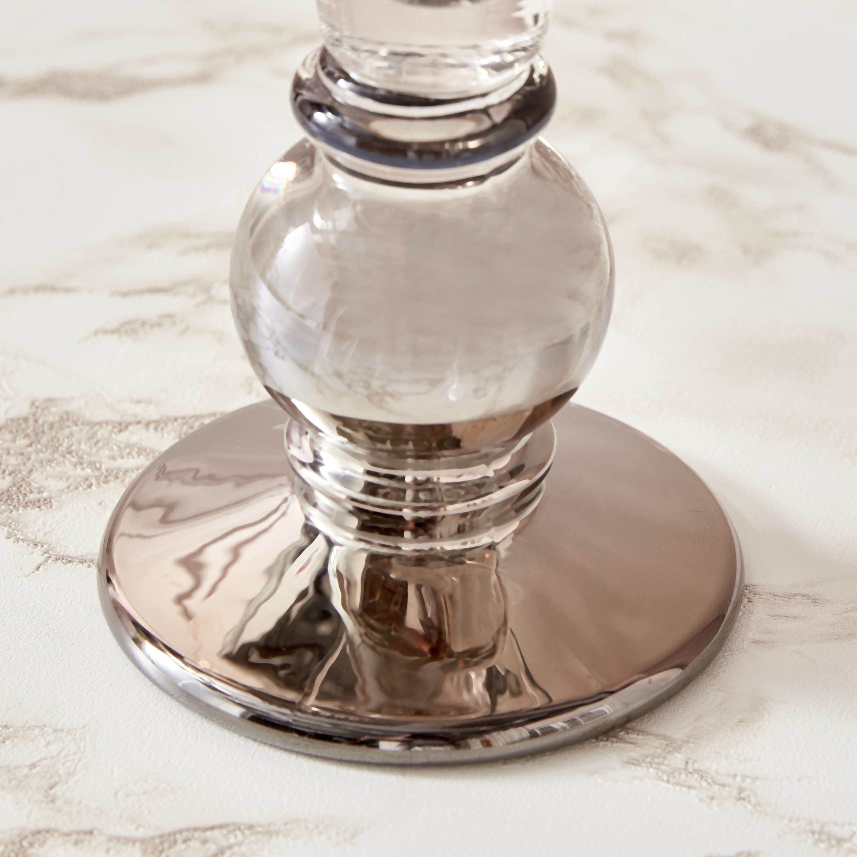 حامل شموع بتشطيب شبه نيكل من أوليجو - 9x12.5 سم-hbxlivingroom-decorandaccessories-candleholders-image-3