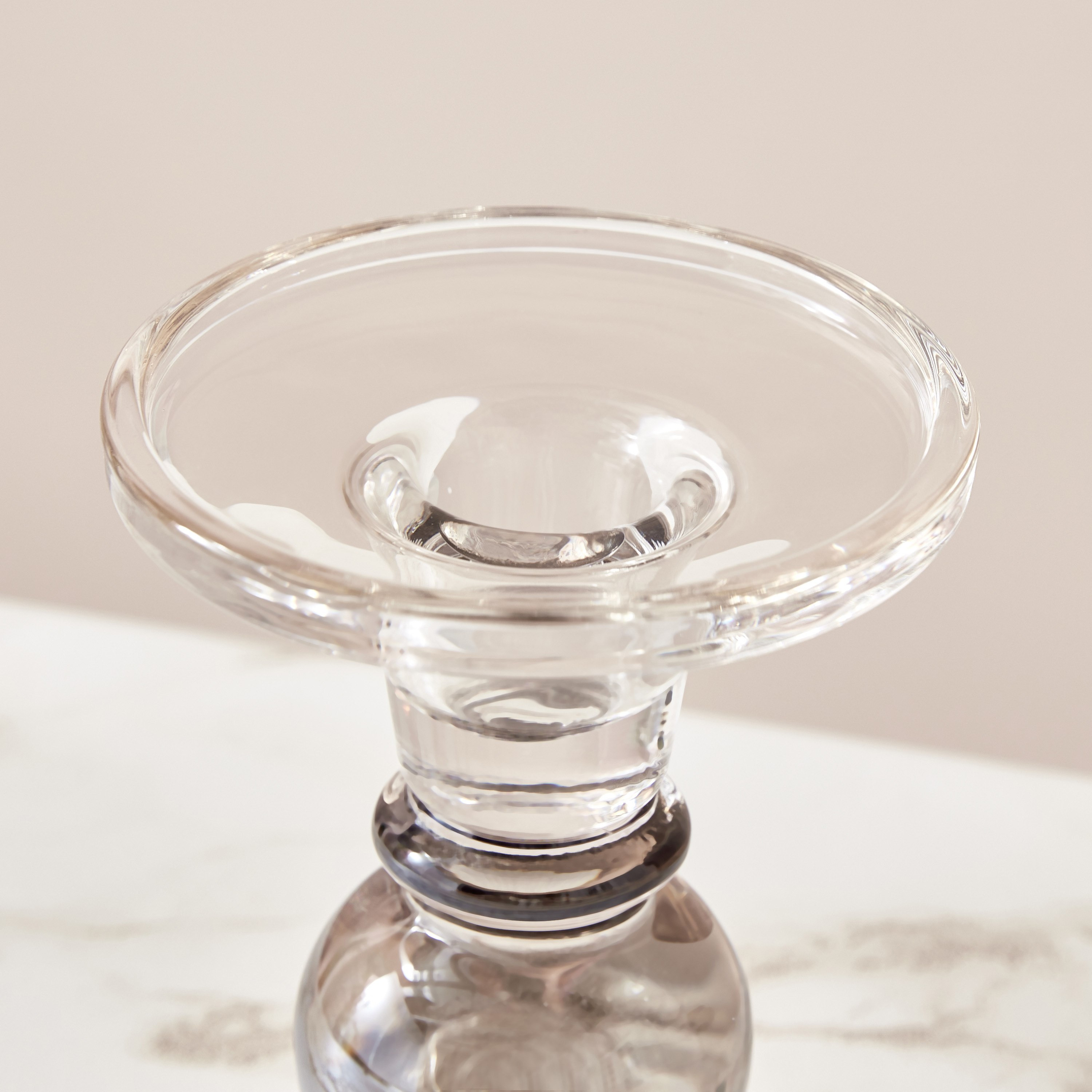 حامل شموع بتشطيب شبه نيكل من أوليجو - 9x12.5 سم-hbxlivingroom-decorandaccessories-candleholders-image-4