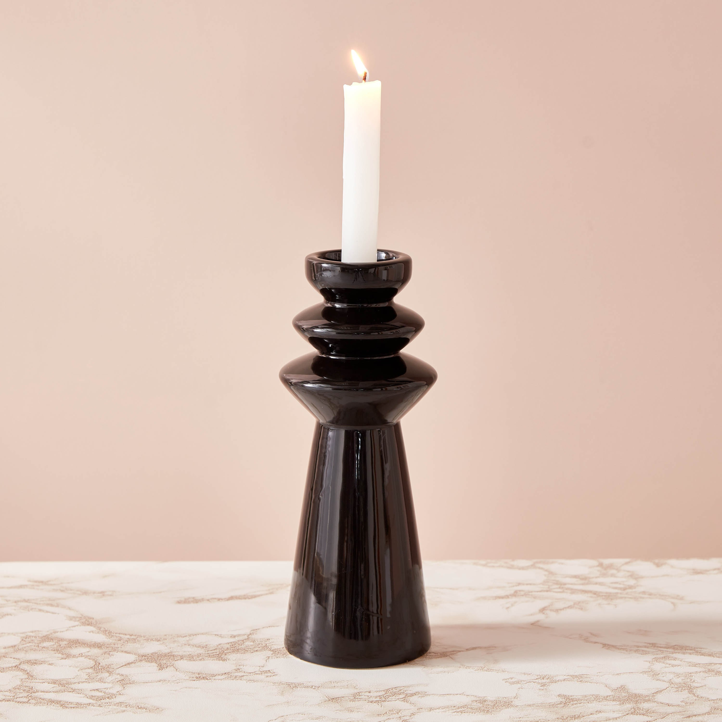 حامل شموع سيراميك من أوليجو - 8.5x23.5 سم-hbxlivingroom-decorandaccessories-candleholders-image-1