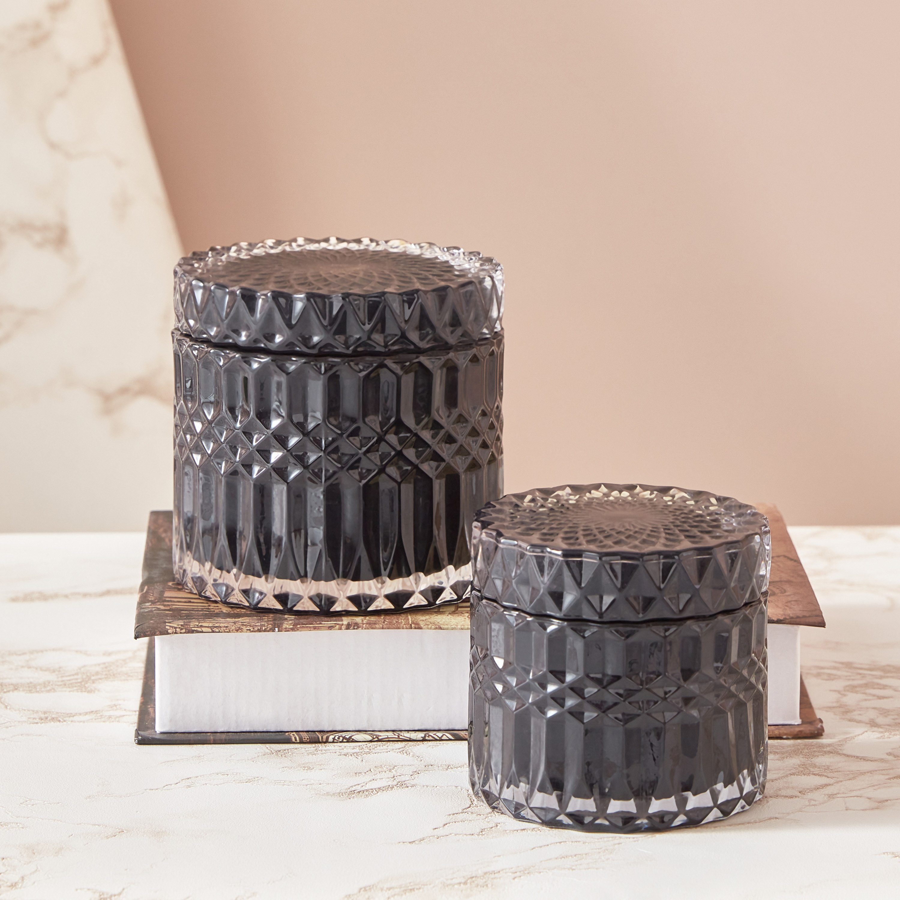 جرّة ديكور زجاجية مرشوشة من أوليجو - طقم من قطعتين-hbxhomeware-homedecor-figurinesandornaments-image-1