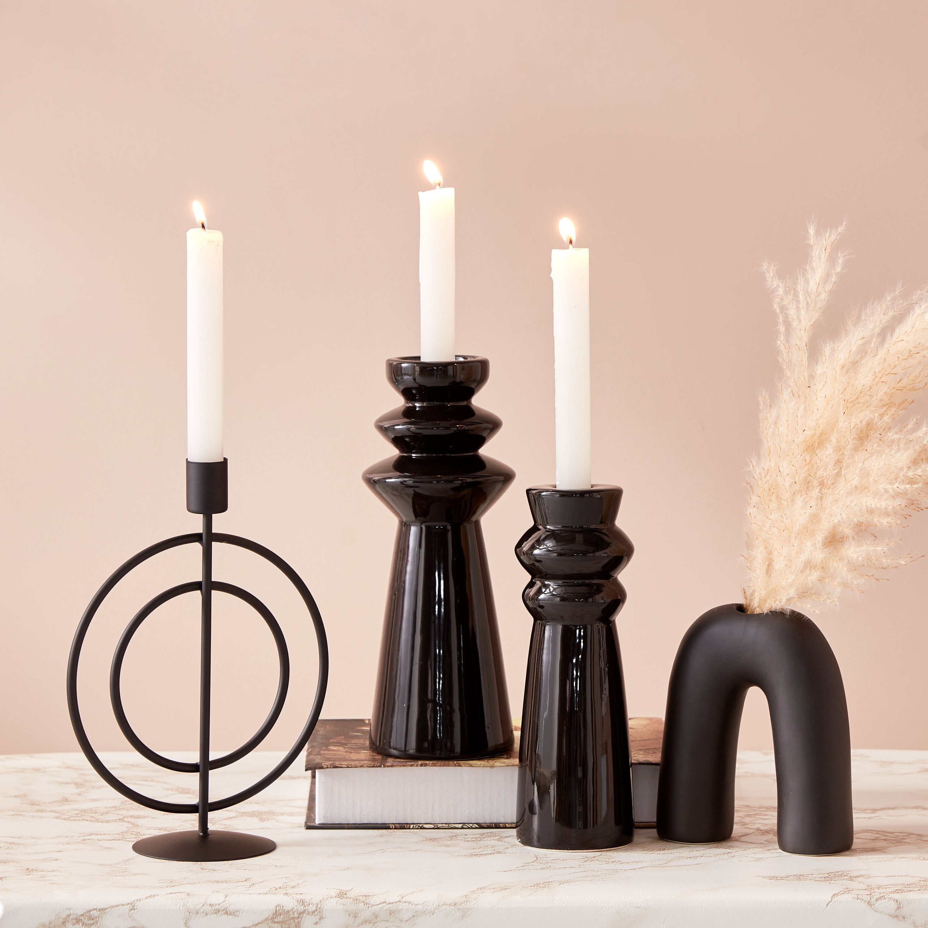 Oligo Modern Metal Candleholder - 16x21.5 cm-hbxlivingroom-decorandaccessories-candleholders-image-5
