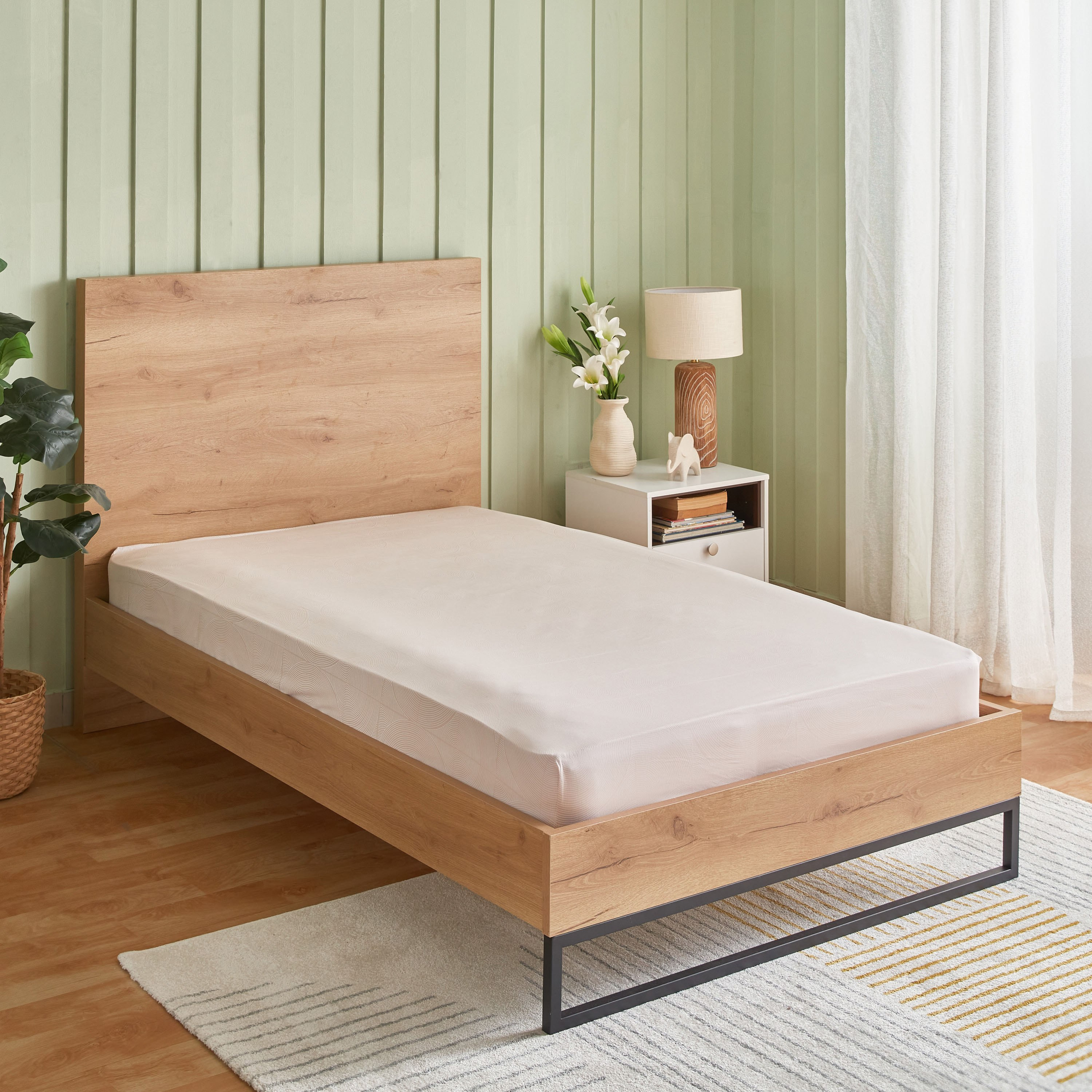 شرشف مطّاطي توين قطن بطبعات مالاكس من هيوستن - 120x200+30 سم-hbxhomeware-bedding-fittedsheets-image-1