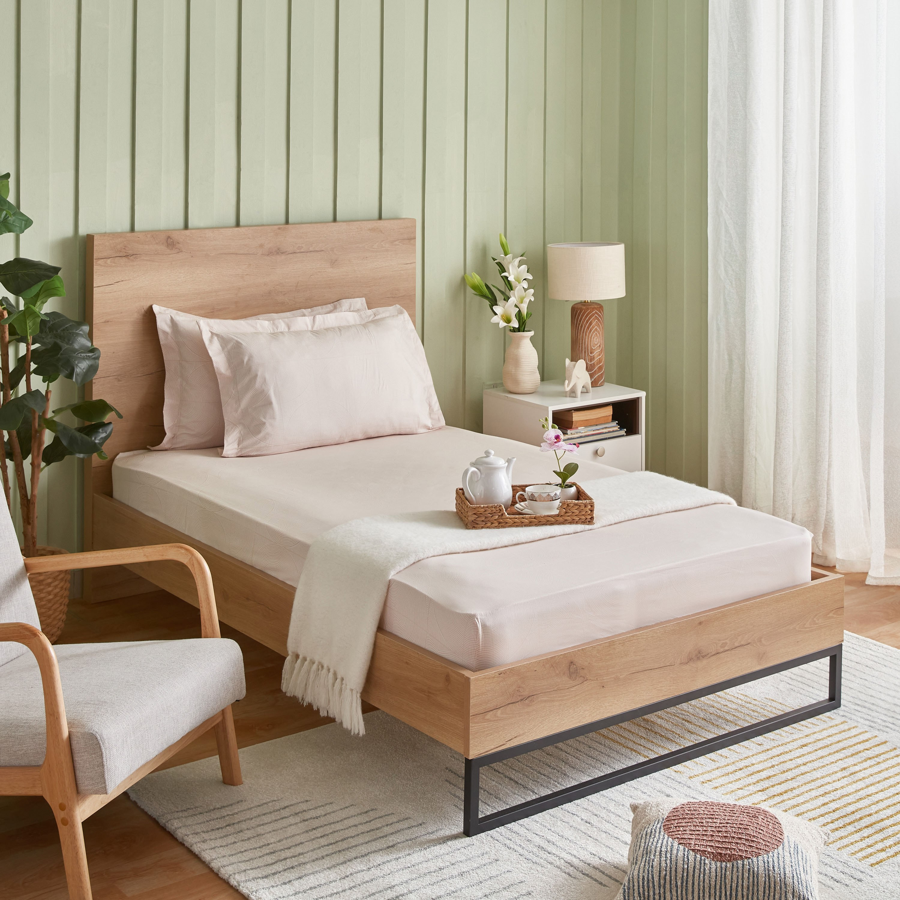 شرشف مطّاطي توين قطن بطبعات مالاكس من هيوستن - 120x200+30 سم-hbxhomeware-bedding-fittedsheets-image-7