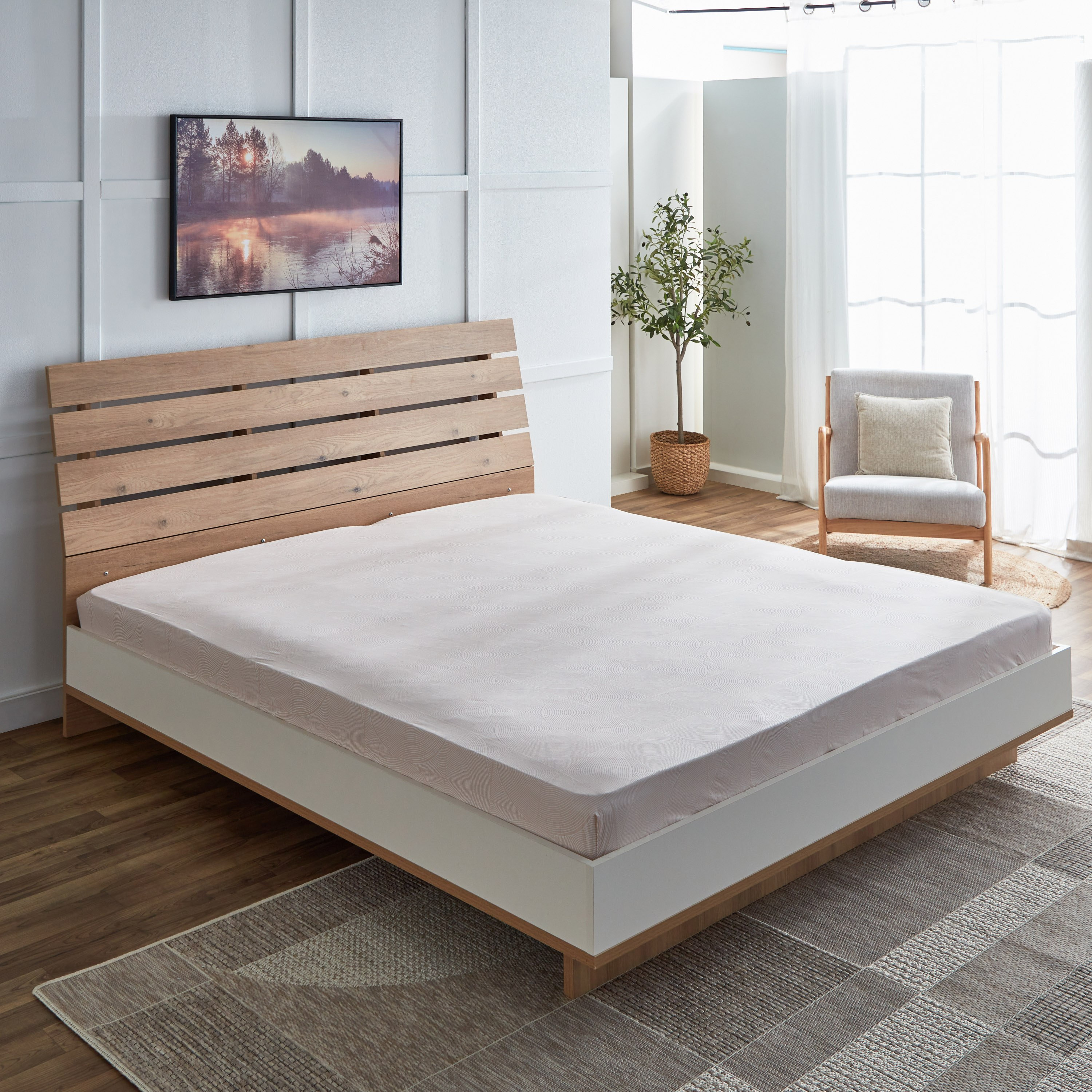 Houston Malax Cotton Printed Super King Fitted Sheet - 200x200+30 cm-hbxhomeware-hbxbedroom-image-1