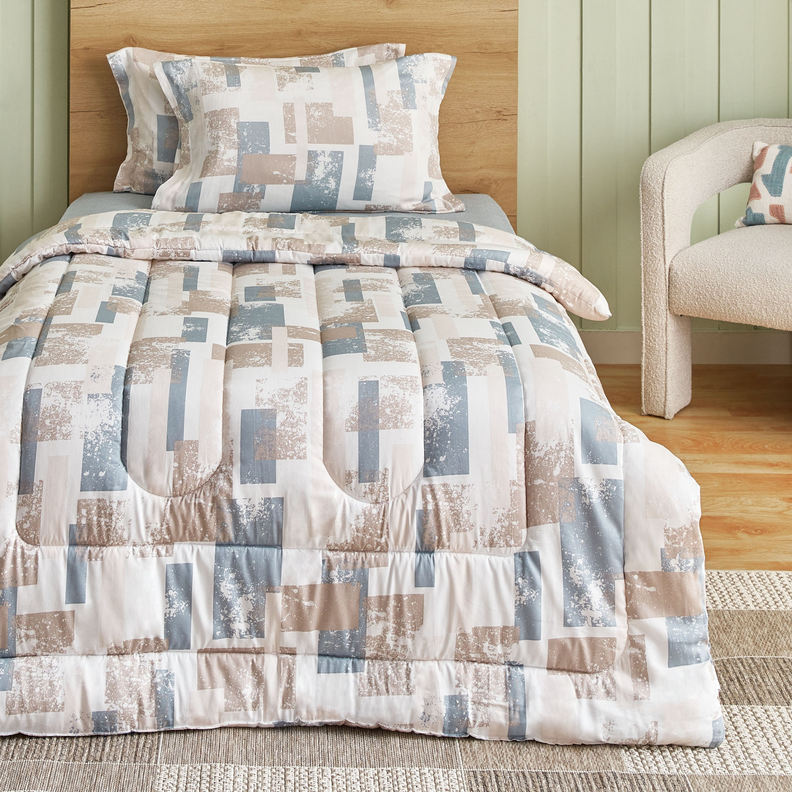 Houston Vaasa 3-Piece Printed Cotton Twin Comforter Set - 160x220 cm-hbxkidsandyouth-beddingandfurnishings-comfortersets-image-1
