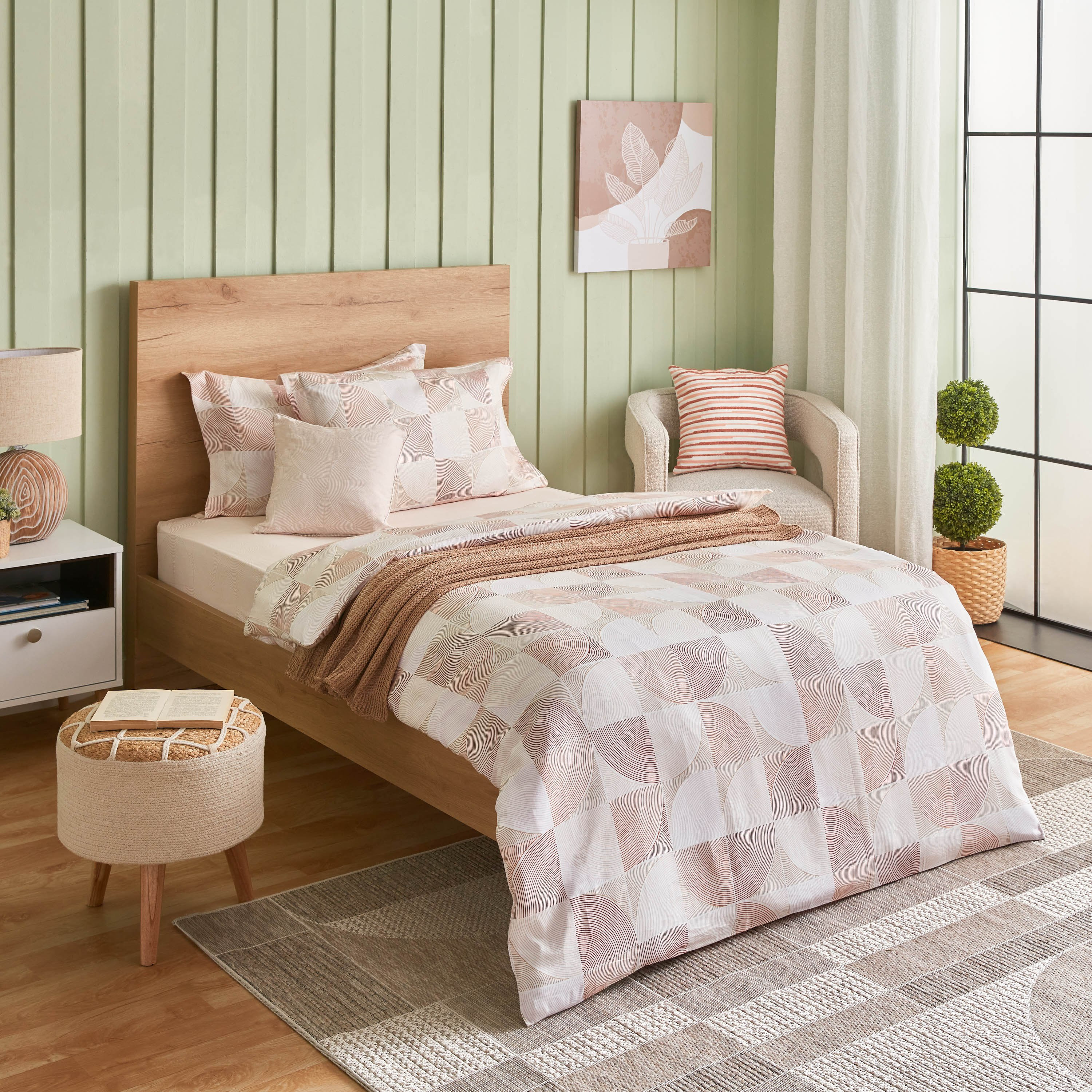 طقم غطاء لحاف مبطّن كينج قطن بطبعات 3 قطع من هيوستن مالاكس - 220x220 سم-hbxhomeware-hbxdecorandfurnishings-image-8