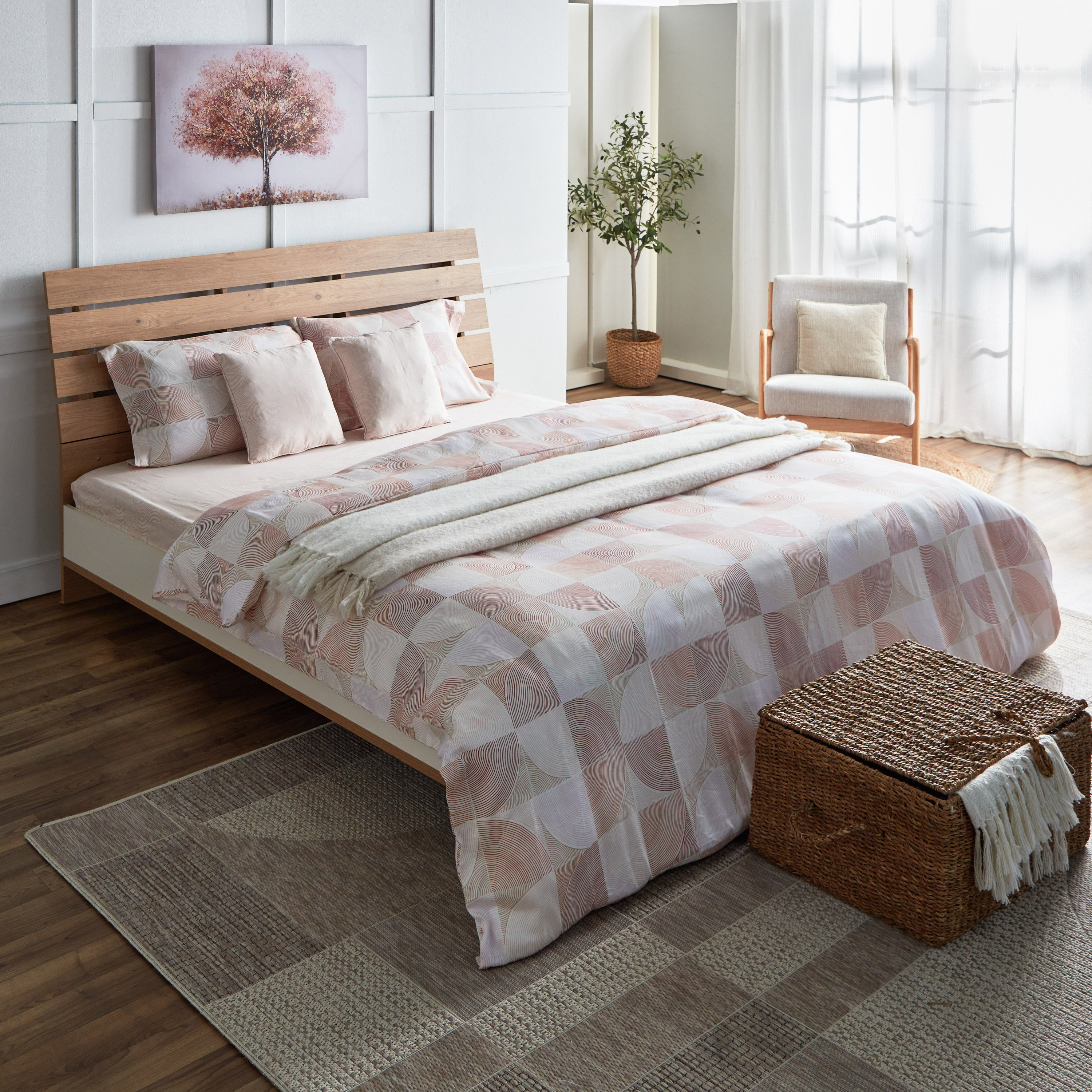 طقم غطاء لحاف سوبر كينج قطن بطبعات 210 خيط 3 قطع مالاكس من هاوستون - 200x200 سم-hbxhomeware-hbxdecorandfurnishings-image-9
