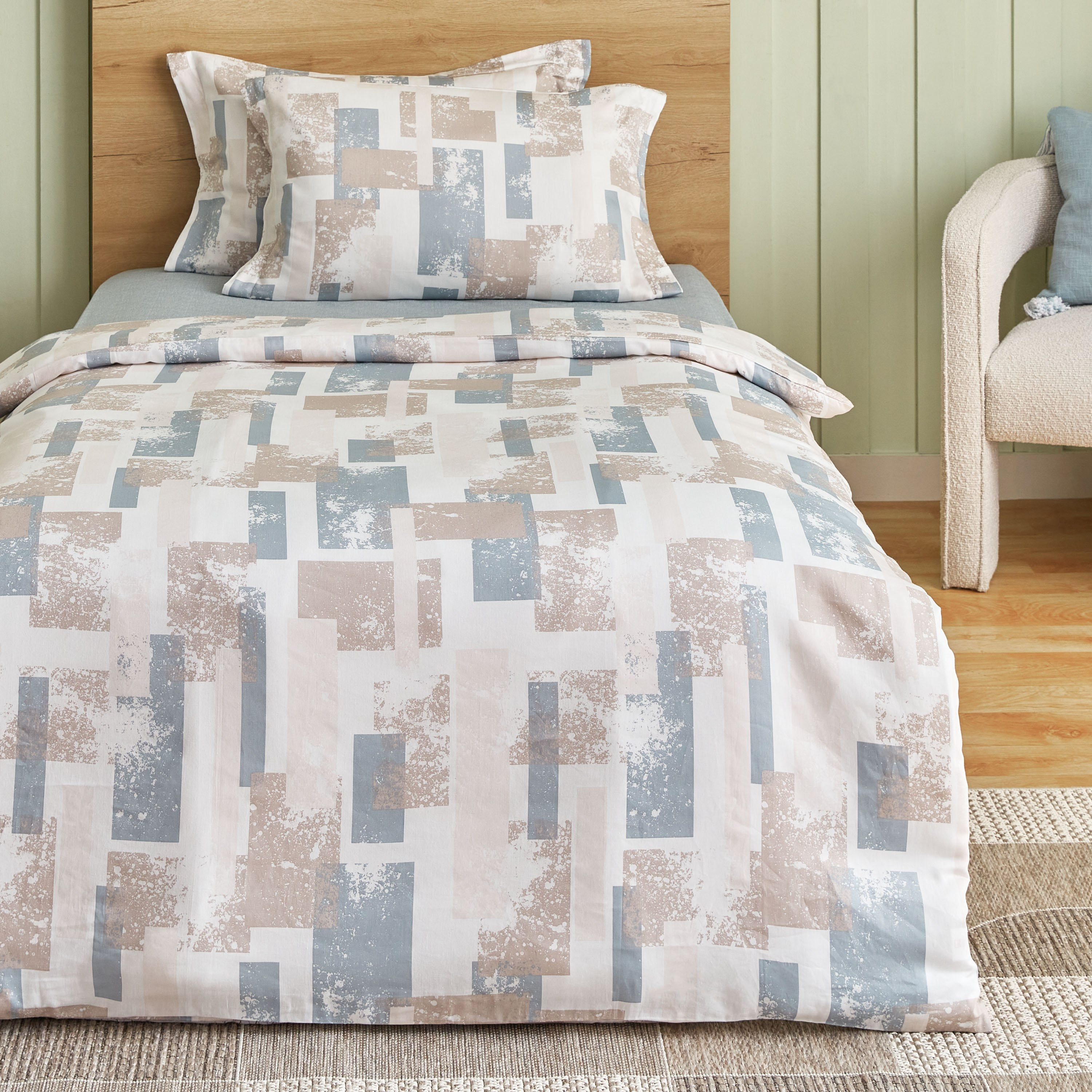 طقم غطاء لحاف توين قطن بطبعات 3 قطع من أورورا جيانا - 150x220 سم-hbxhomeware-bedding-duvetcovers-image-1