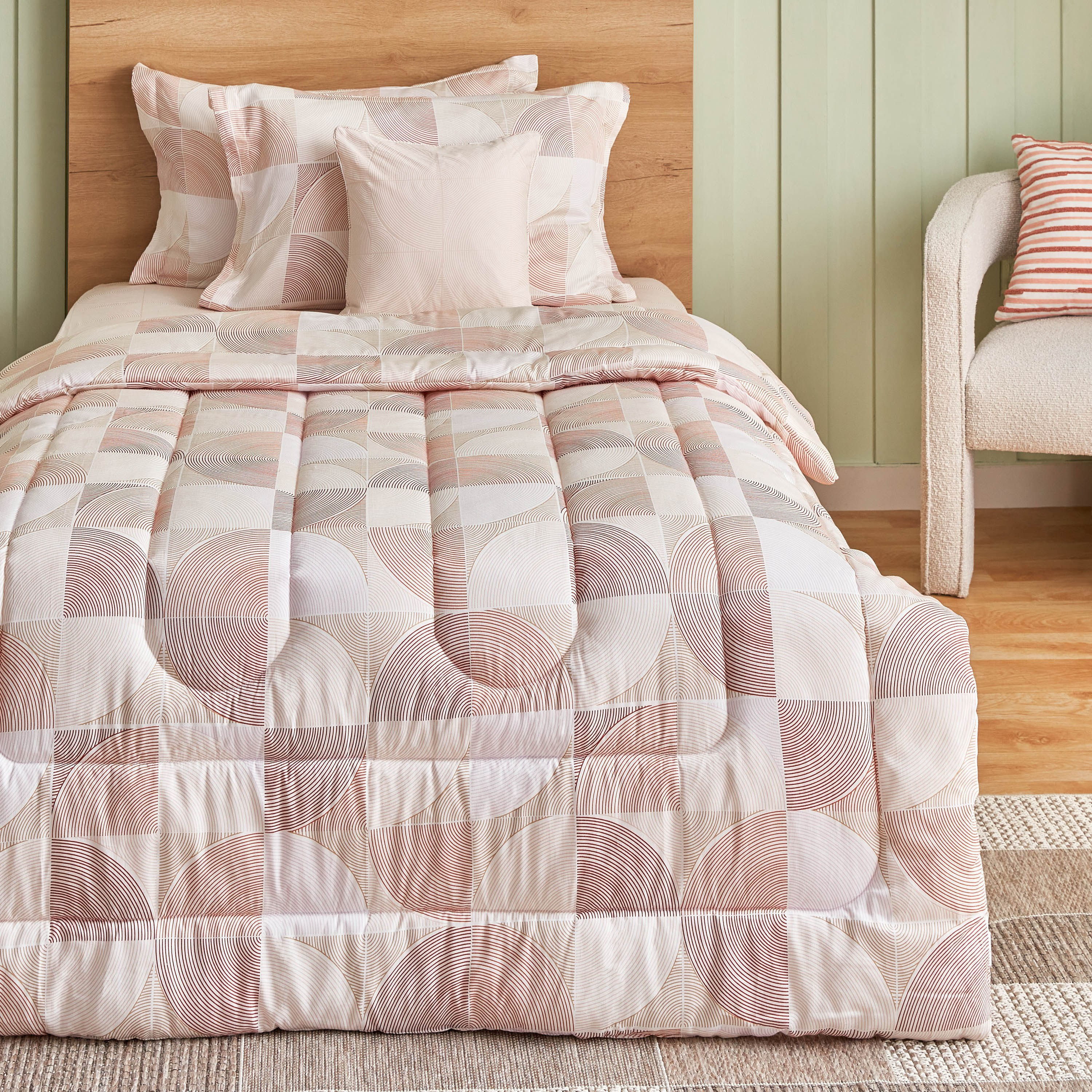 طقم لحاف مزدوج قطن- 5 قطع بطبعات من هاوستن مالاكس- 160x220 سم-hbxkidsandyouth-beddingandfurnishings-comfortersets-image-1