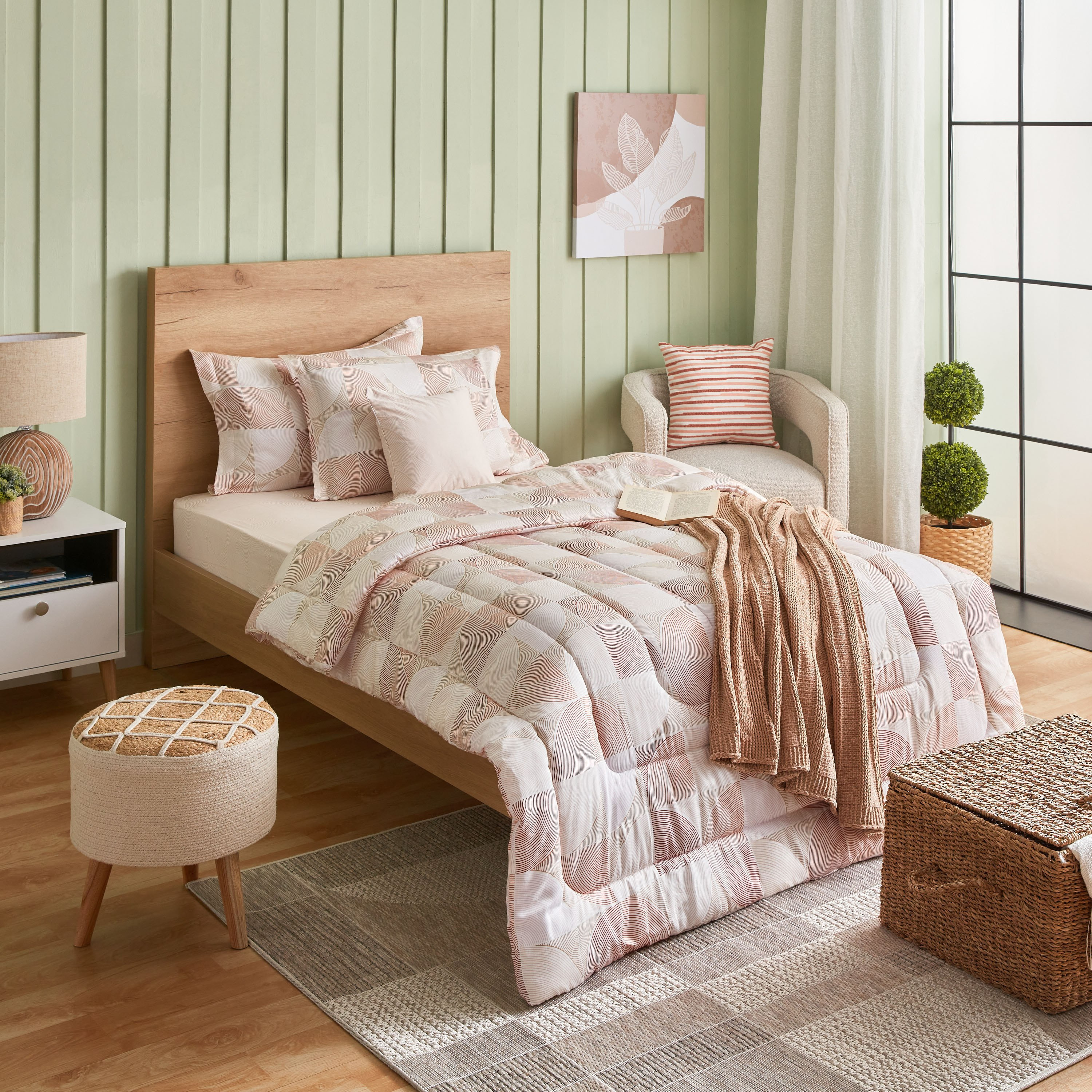 طقم لحاف مزدوج قطن- 5 قطع بطبعات من هاوستن مالاكس- 160x220 سم-hbxkidsandyouth-beddingandfurnishings-comfortersets-image-10