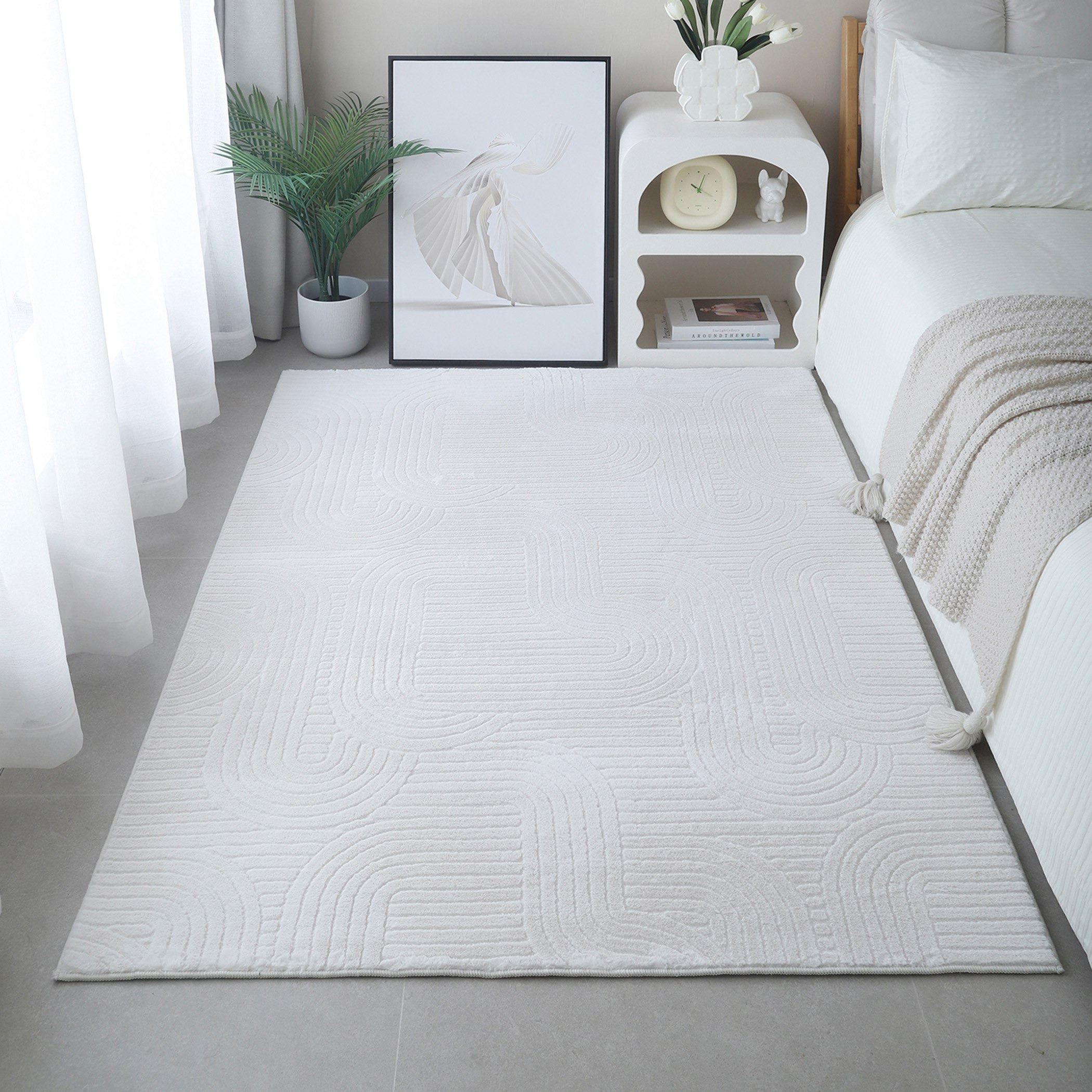 سجادة جاكار فرو أرنب من زارا - 120x170 سم-hbxdecorandfurnishings-floorcoverings-rugs-image-1