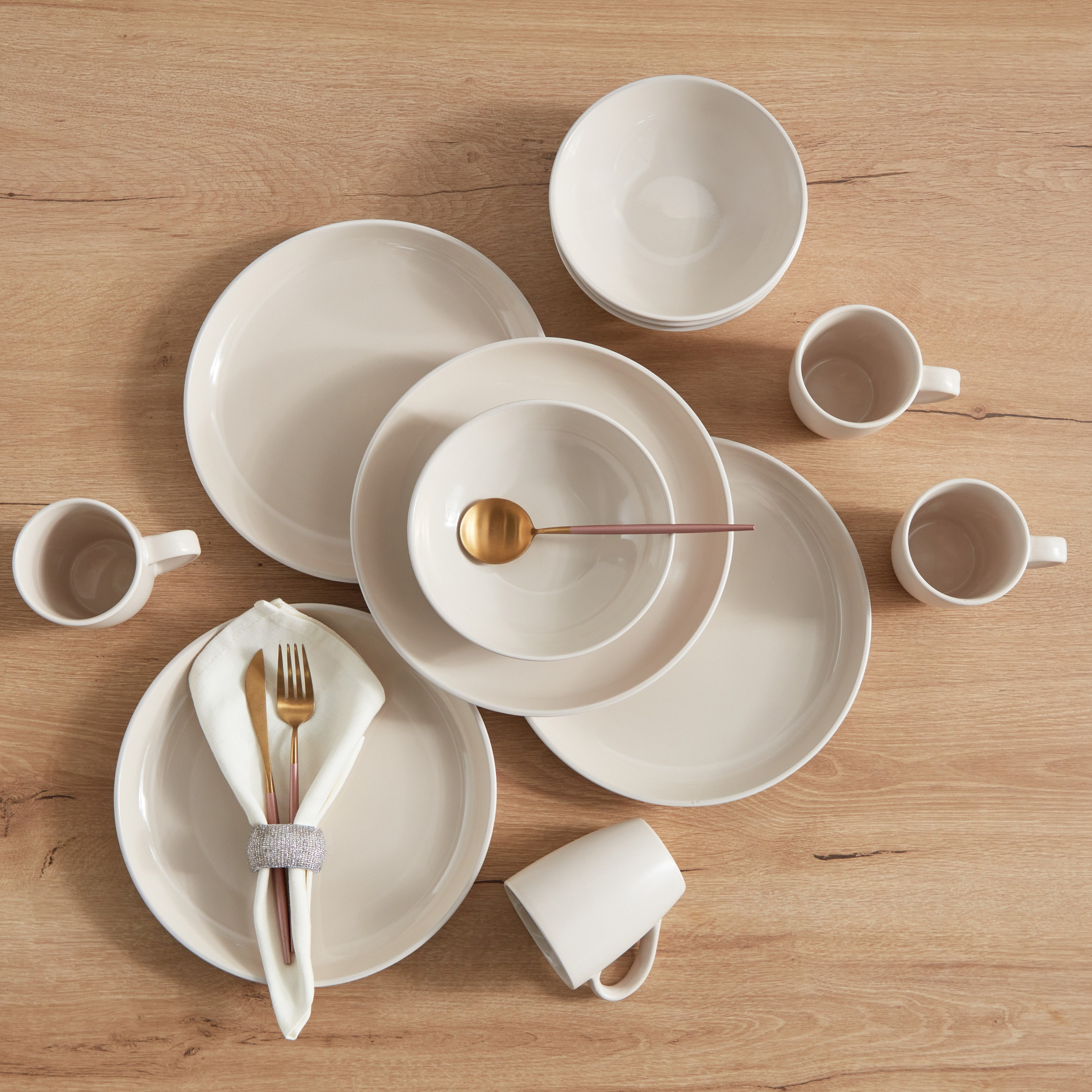 طقم عشاء 12 قطعة من الخزف الحجري من إليجنزا - 4 أشخاص-hbxhomeware-hbxkitchen-image-1