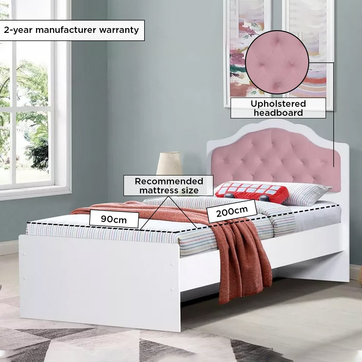 سرير فردي بلوح رأسي منجد من إلسا - 90x200 سم-hbxfurniture-bedsandbedsets-beds-single-image-4