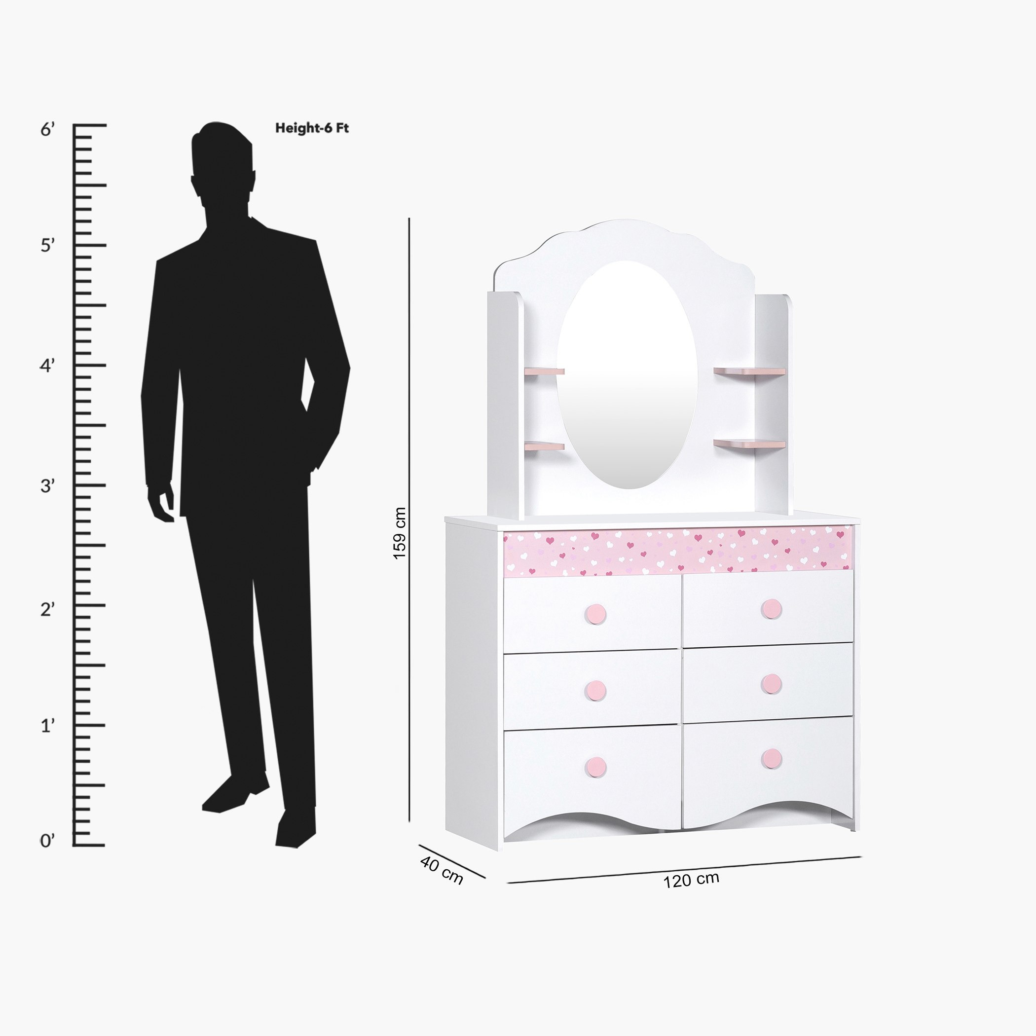 طاولة تزيين بمرآة من إلسا-hbxfurniture-kidsroom-kidsdressersandmirrors-image-11