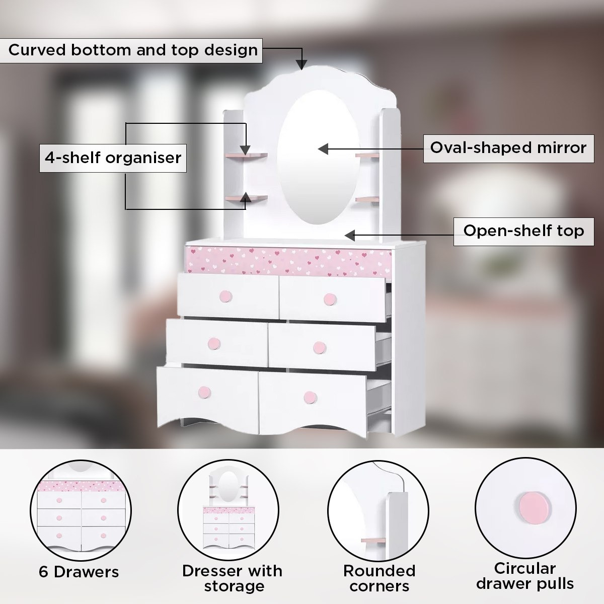طاولة تزيين بمرآة من إلسا-hbxfurniture-kidsroom-kidsdressersandmirrors-image-5