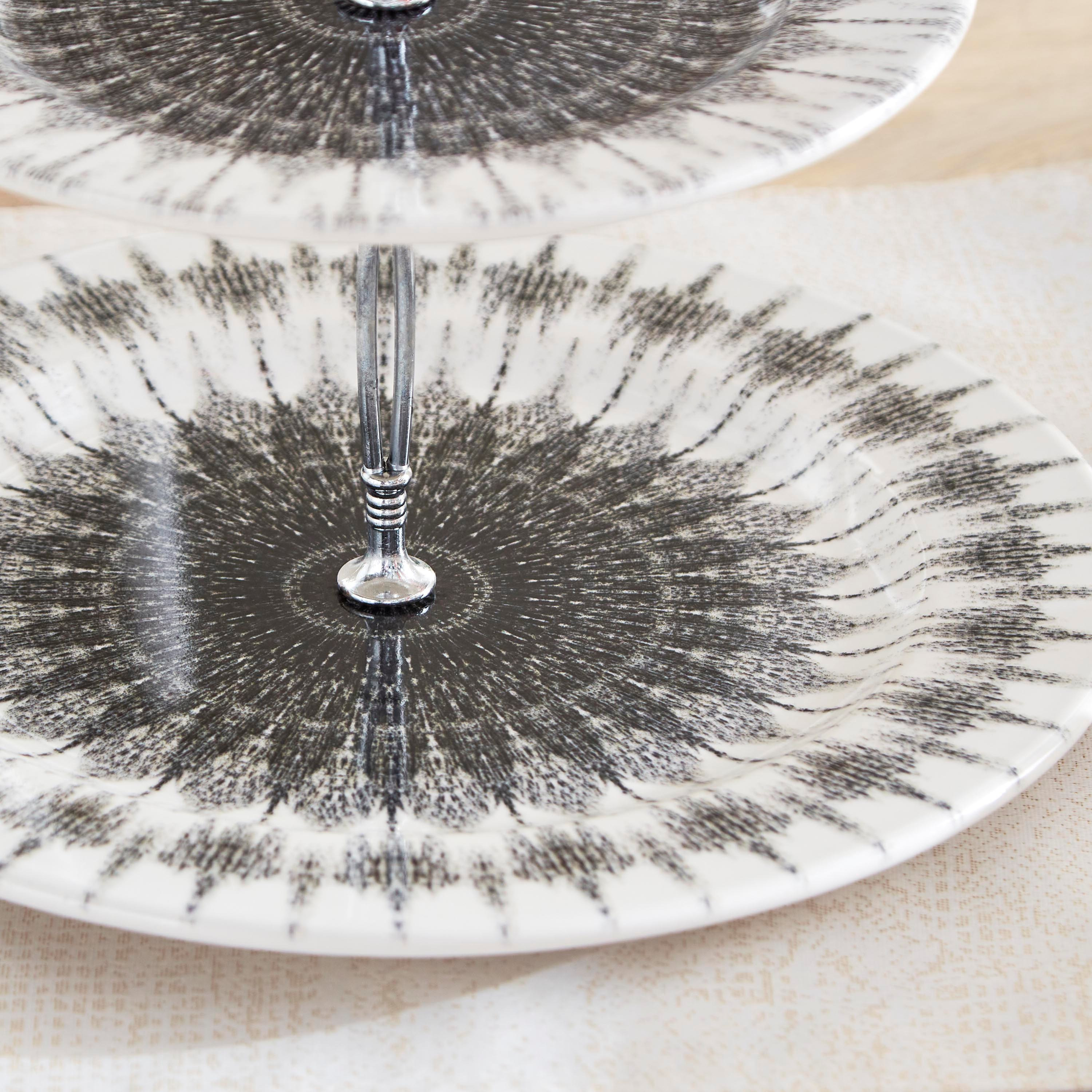 حامل كيك طابقين من كوزميك - 20x27 سم-hbxdecorandfurnishings-tabletop-serveware-image-3