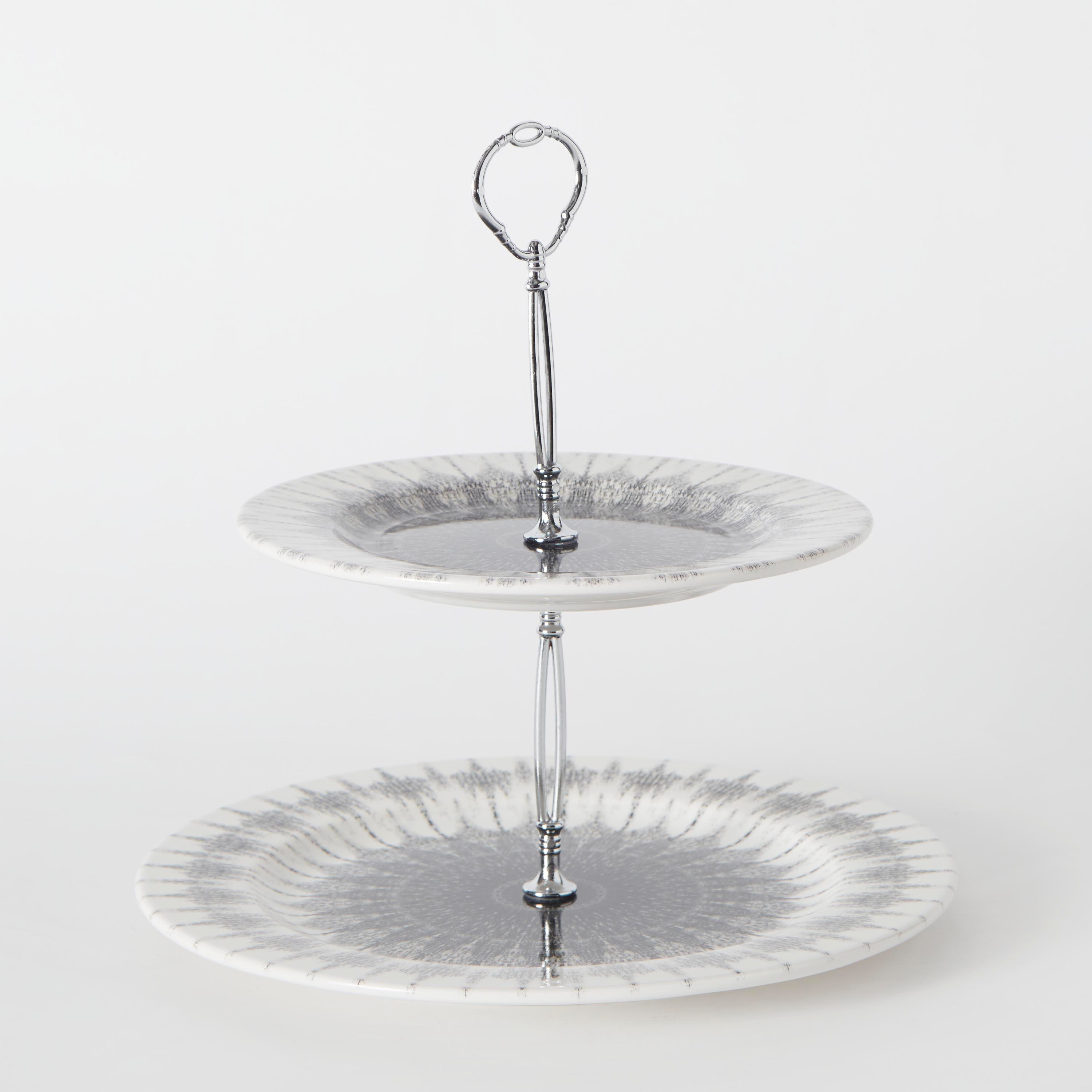 حامل كيك طابقين من كوزميك - 20x27 سم-hbxdecorandfurnishings-tabletop-serveware-image-6