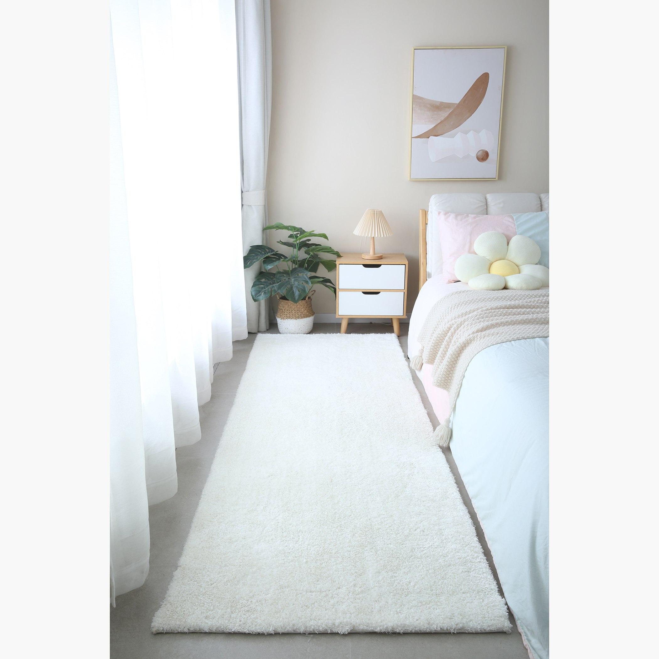 سجادة من الألياف الدقيقة من شيمر - 80x230 سم-hbxdecorandfurnishings-floorcoverings-rugs-image-1