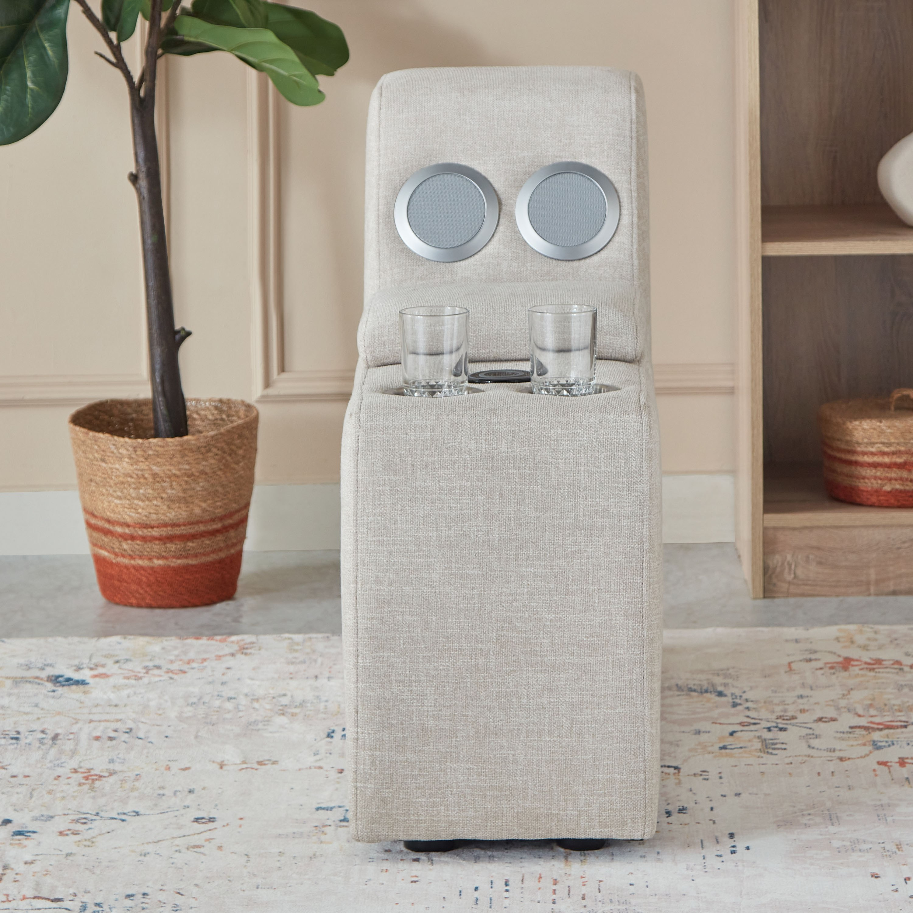 Imodular Fabric 2-Cup Holder Console with Storage Speaker and Charger-hbxlivingroom-sofasandarmchairs-sofas-image-3