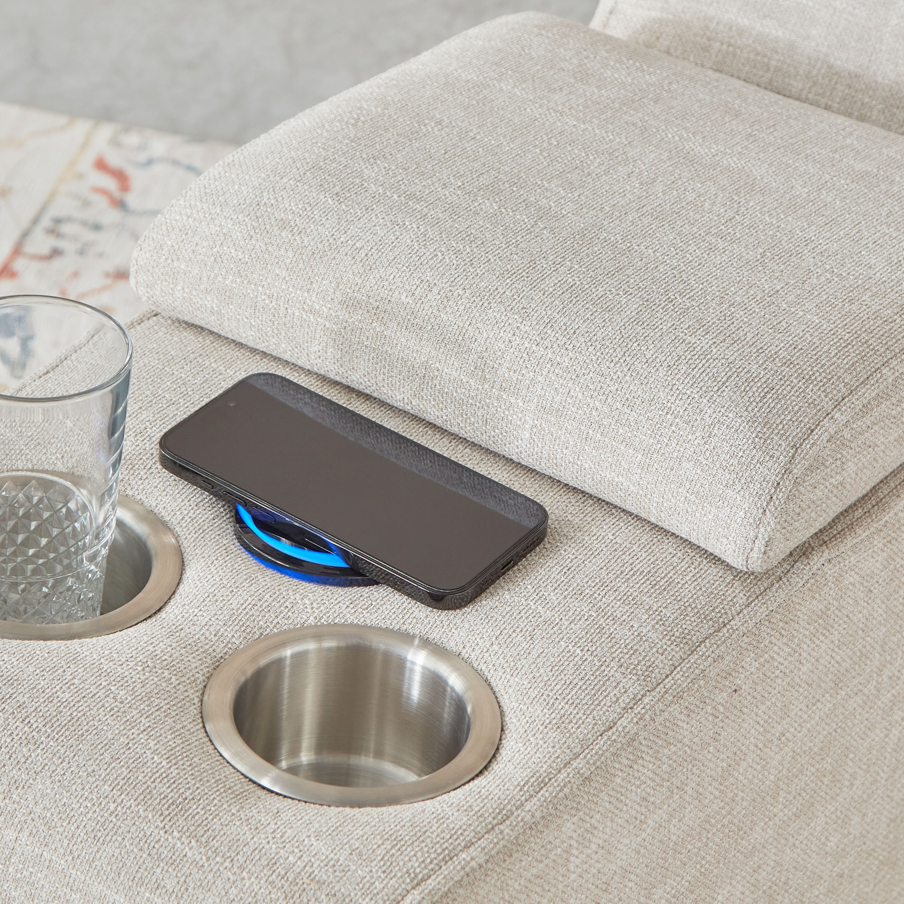 Imodular Fabric 2-Cup Holder Console with Storage Speaker and Charger-hbxlivingroom-sofasandarmchairs-sofas-image-7