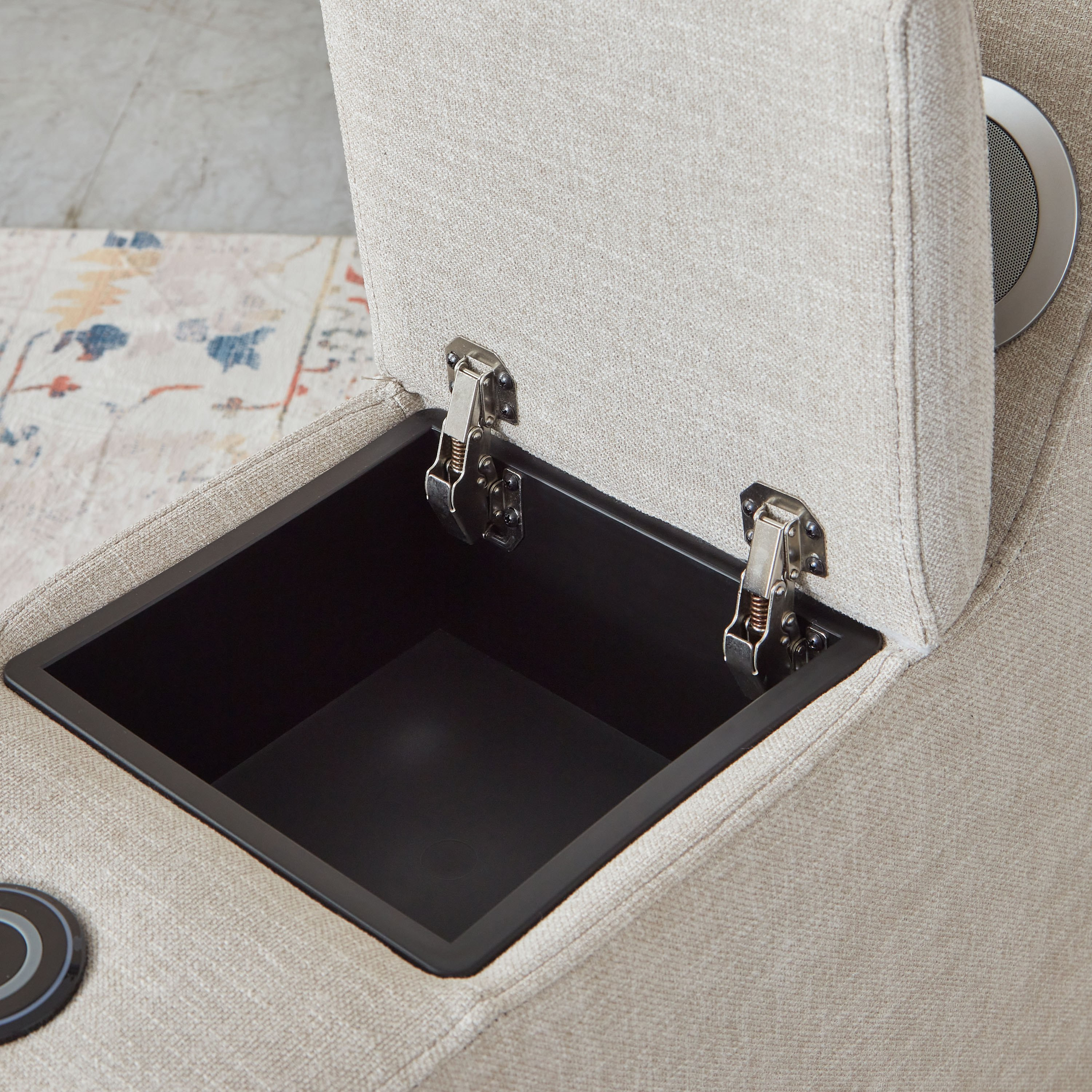 Imodular Fabric 2-Cup Holder Console with Storage Speaker and Charger-hbxlivingroom-sofasandarmchairs-sofas-image-11