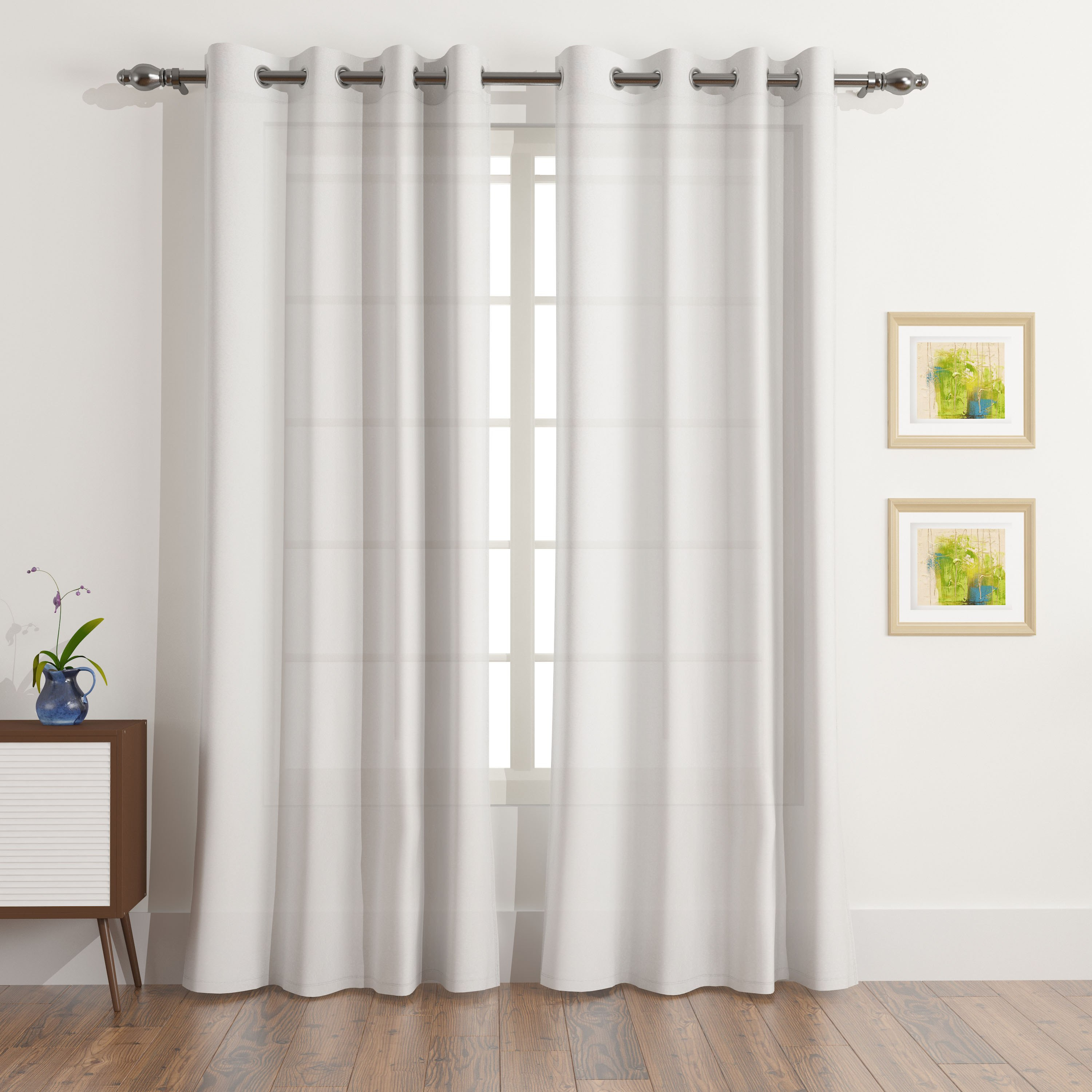 طقم ستائر شفافة قطعتين من تيرا - 140x300 سم-hbxhomeware-hbxdecorandfurnishings-image-1