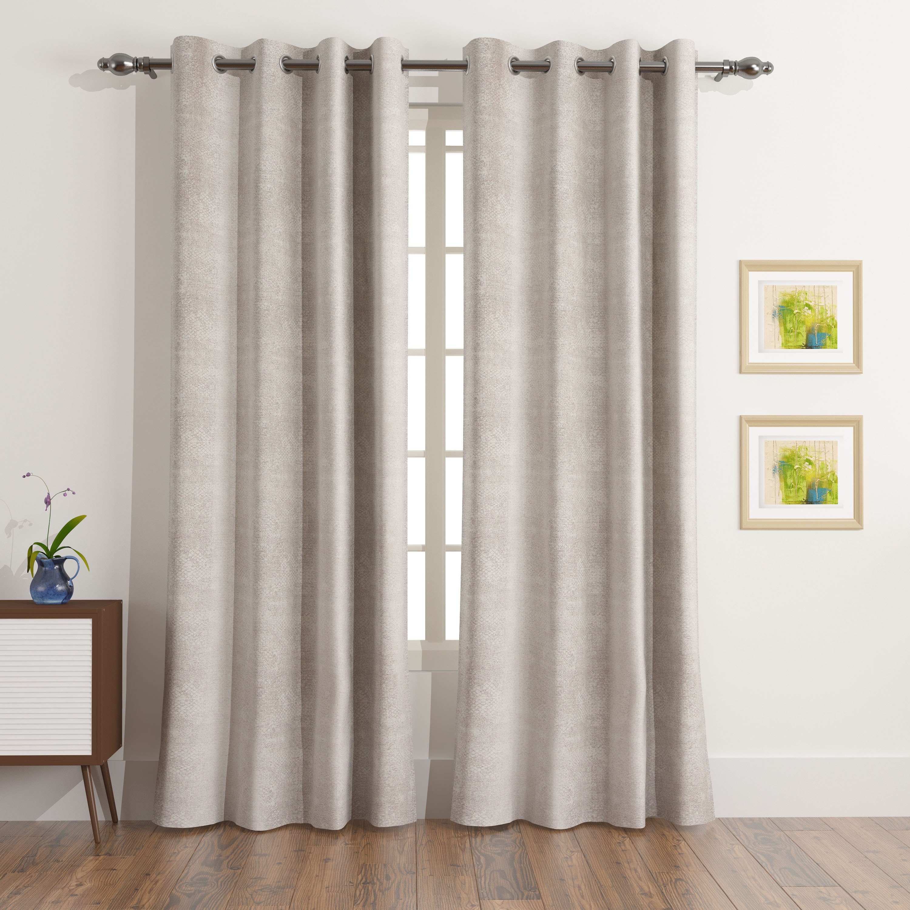 طقم ستائر جاكار طويلة جدًا قطعتين ريزا من جليتر - 140x300 سم-PROMO_HB_AE_B2G2_011025-image-1
