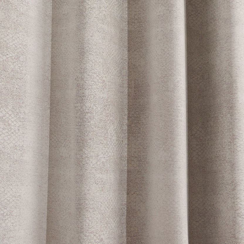 Glitter Reza 2-Piece Extra Long Jacquard Curtain Set - 140x300 cm-Curtains-image-2