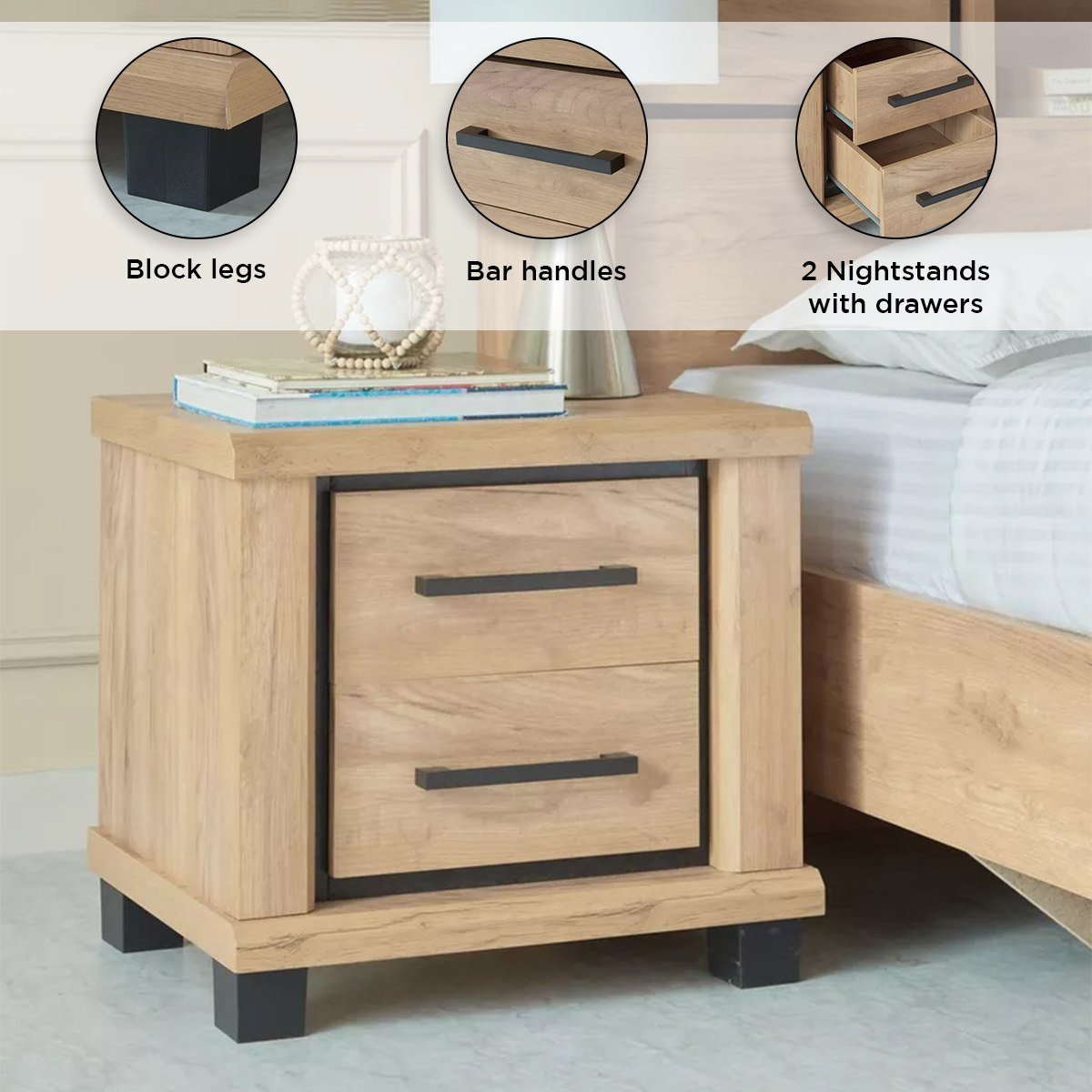 Belfort 5-Piece King Bedroom Set - 180x200 cm-hbxbedroom-bedsandbedsets-bedroomsets-king-image-5