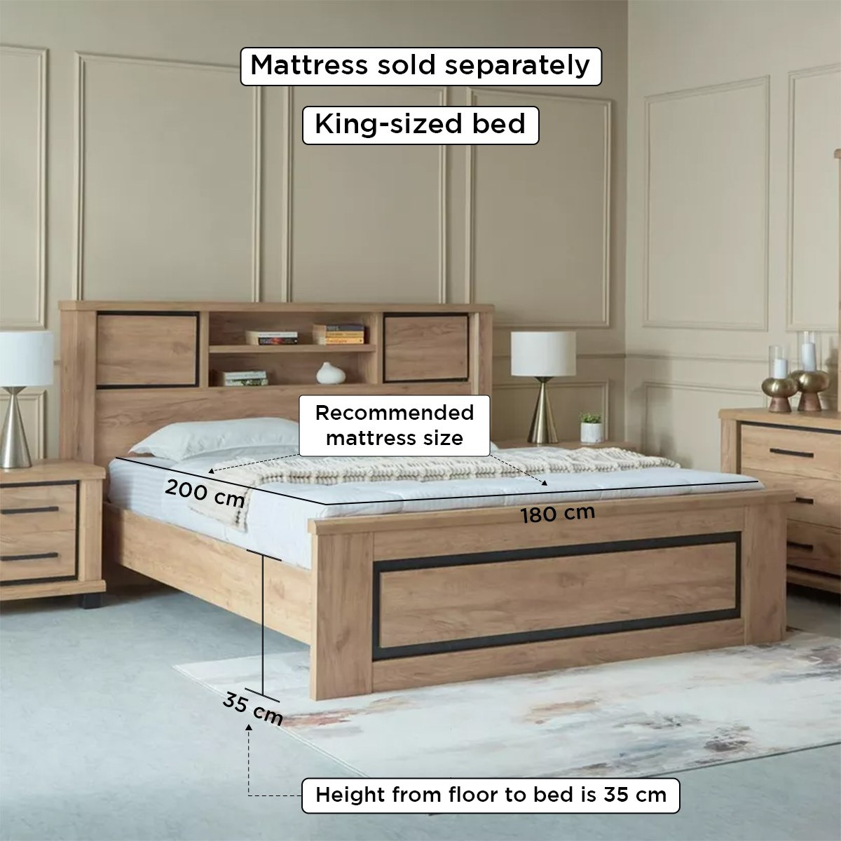 Belfort 5-Piece King Bedroom Set - 180x200 cm-hbxbedroom-bedsandbedsets-bedroomsets-king-image-7