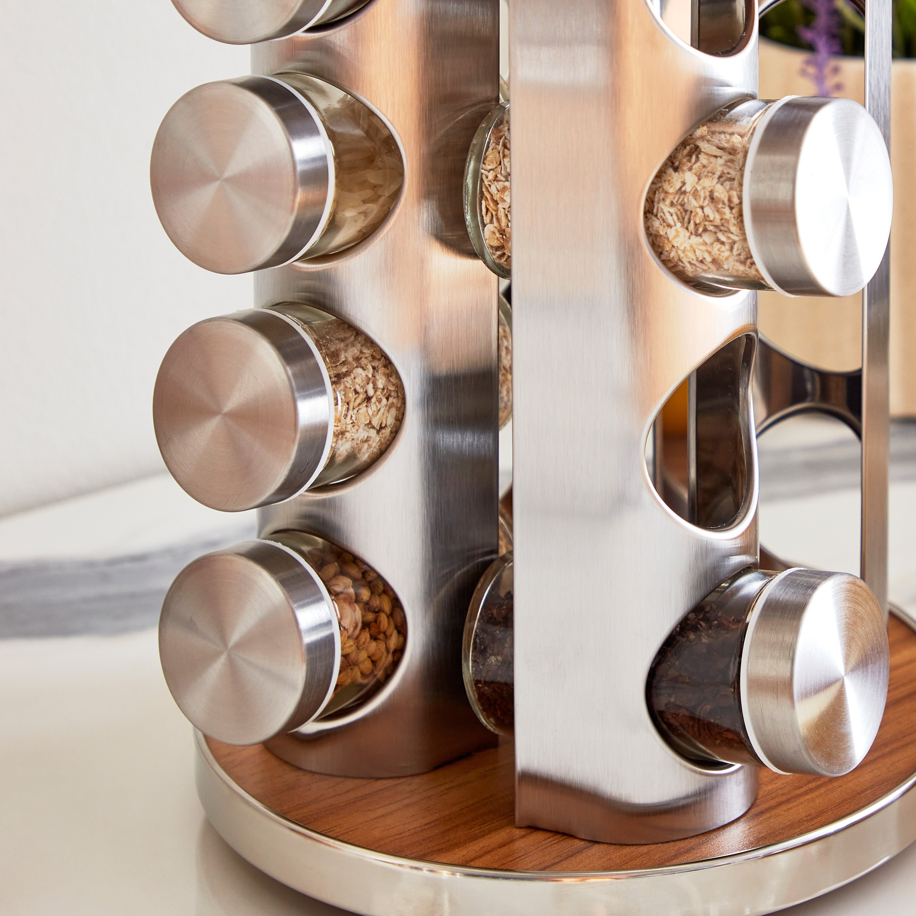 طقم برطمانات توابل زجاج 16 قطعة بحامل دوّار من نيو-hbxhomeware-hbxkitchen-image-4