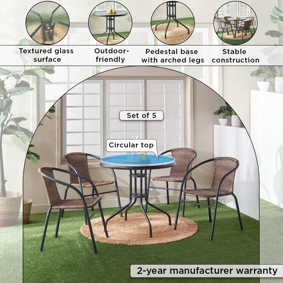 طقم 4 مقاعد للجلسات الخارجية من مالطا-hbxfurniture-outdoor-diningsets-image-4