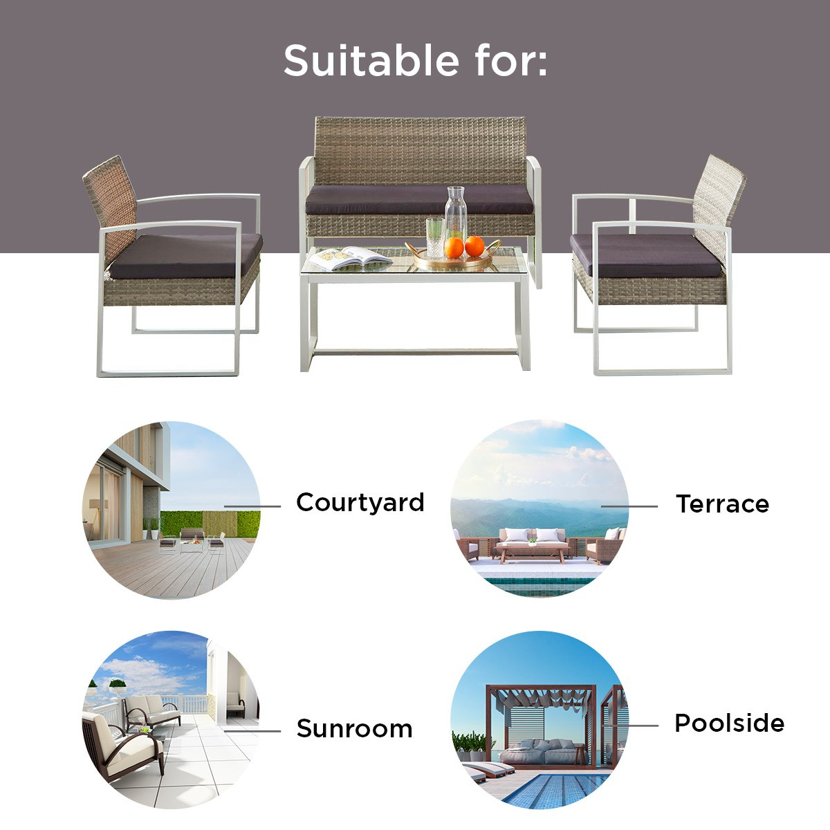 طقم طاولة قهوة 4 مقاعد للمساحات الخارجية مع وسائد من ميكونوس-hbxoutdoor-hbxoutdoorfurniture-sofasets-image-3