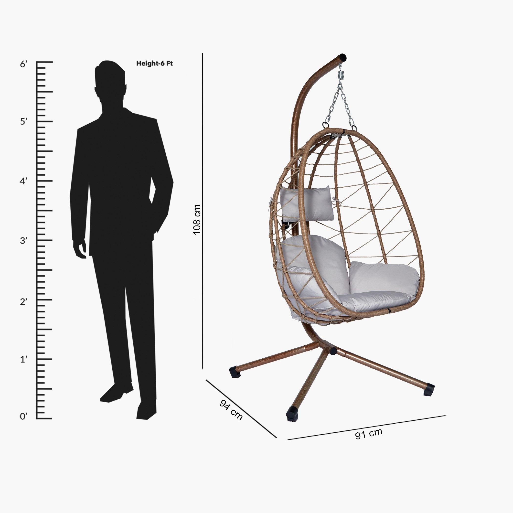 Vera Santoni Outdoor Swing with Cushions-hbxfurniture-outdoor-swingsandchairs-image-11