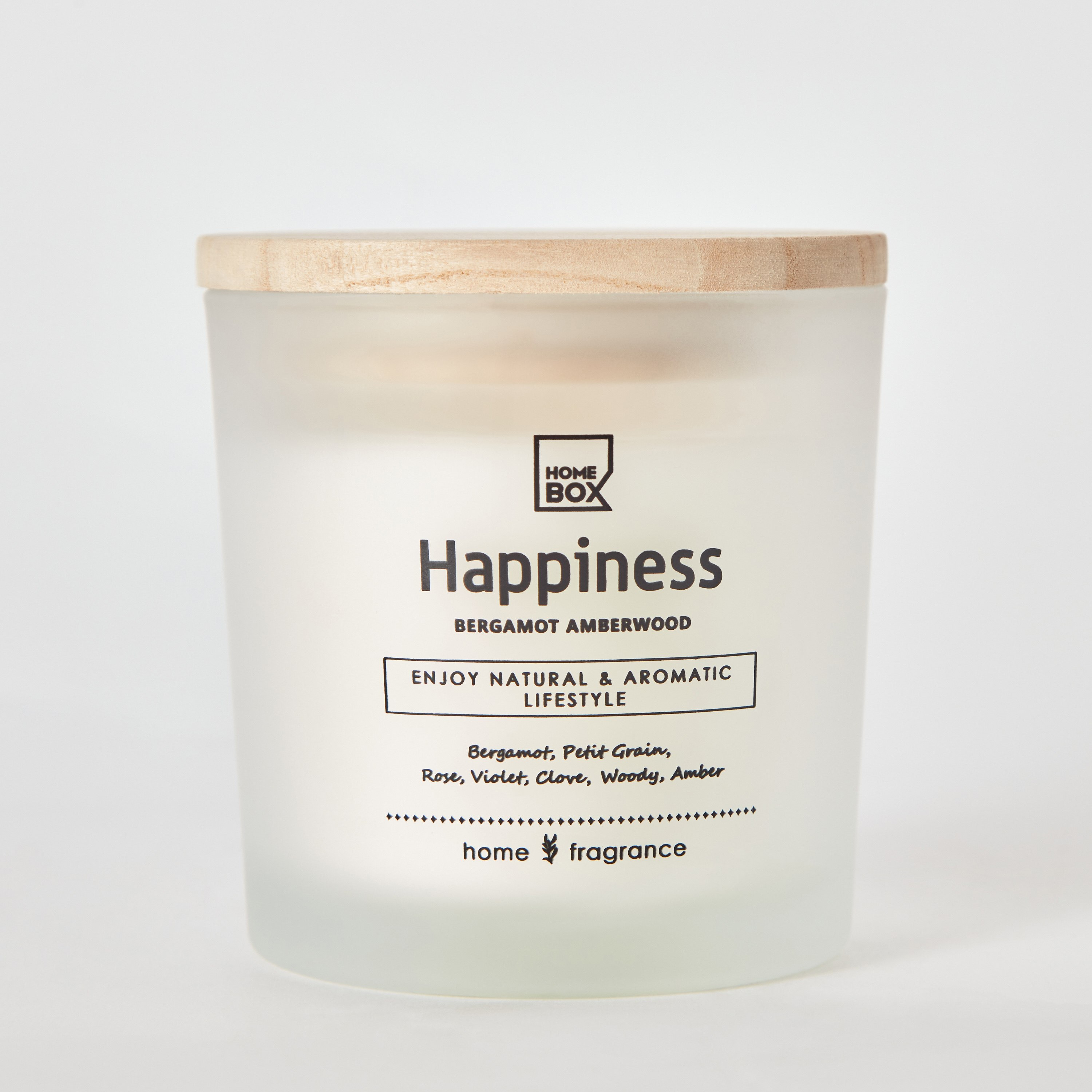 جرة شمع زجاج معتمة مع غطاء خشب من سنتمنت هابينس - 320 جم-hbxlivingroom-decorandaccessories-candles-image-5