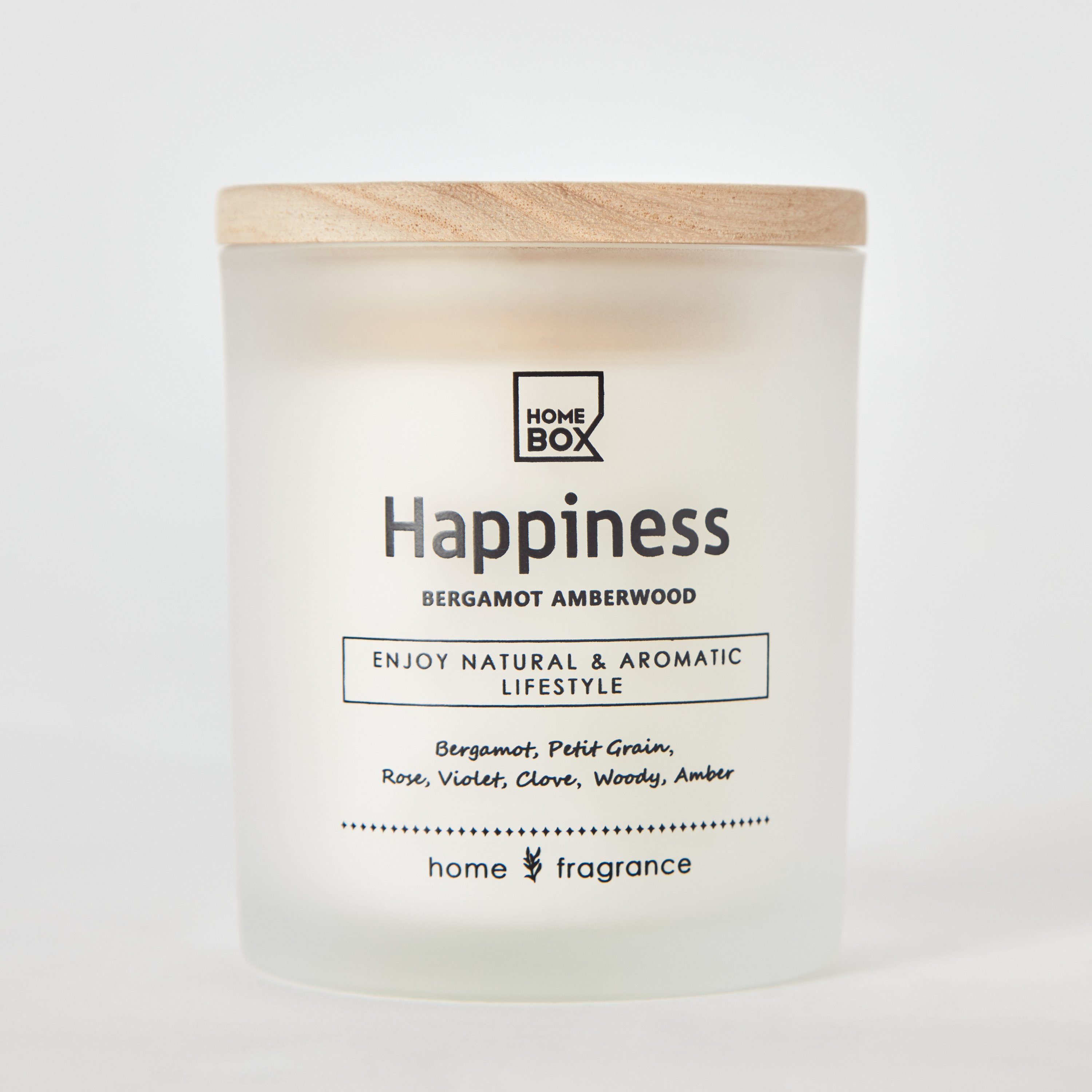 جرة شمع زجاج معتمة مع غطاء خشب هابينس من سنتمنت - 206 جم-hbxlivingroom-decorandaccessories-candles-image-5
