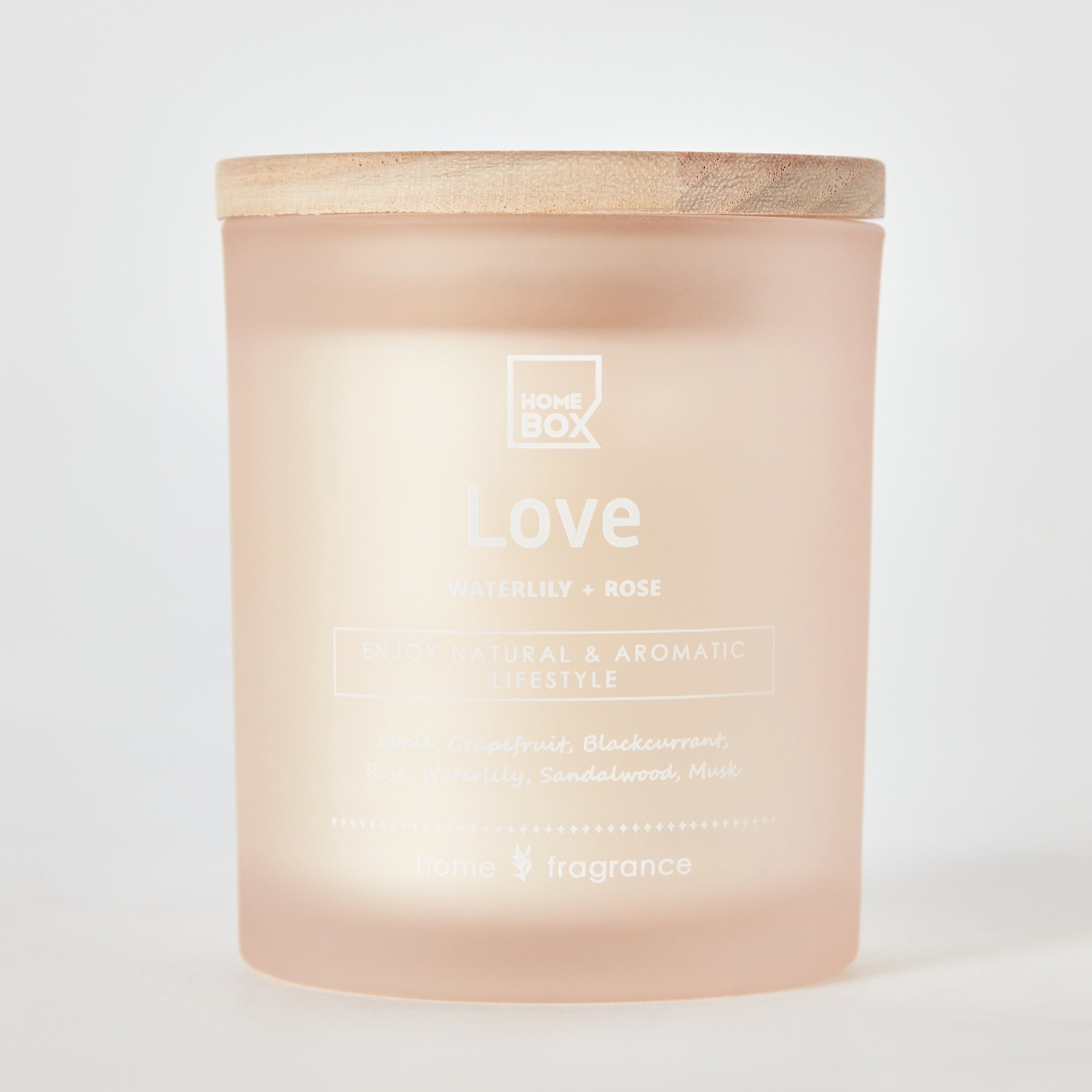 جرة شموع من الزجاج المعتم مع غطاء خشبي لاف من سنتمنت - 206 جم-hbxlivingroom-decorandaccessories-candles-image-5