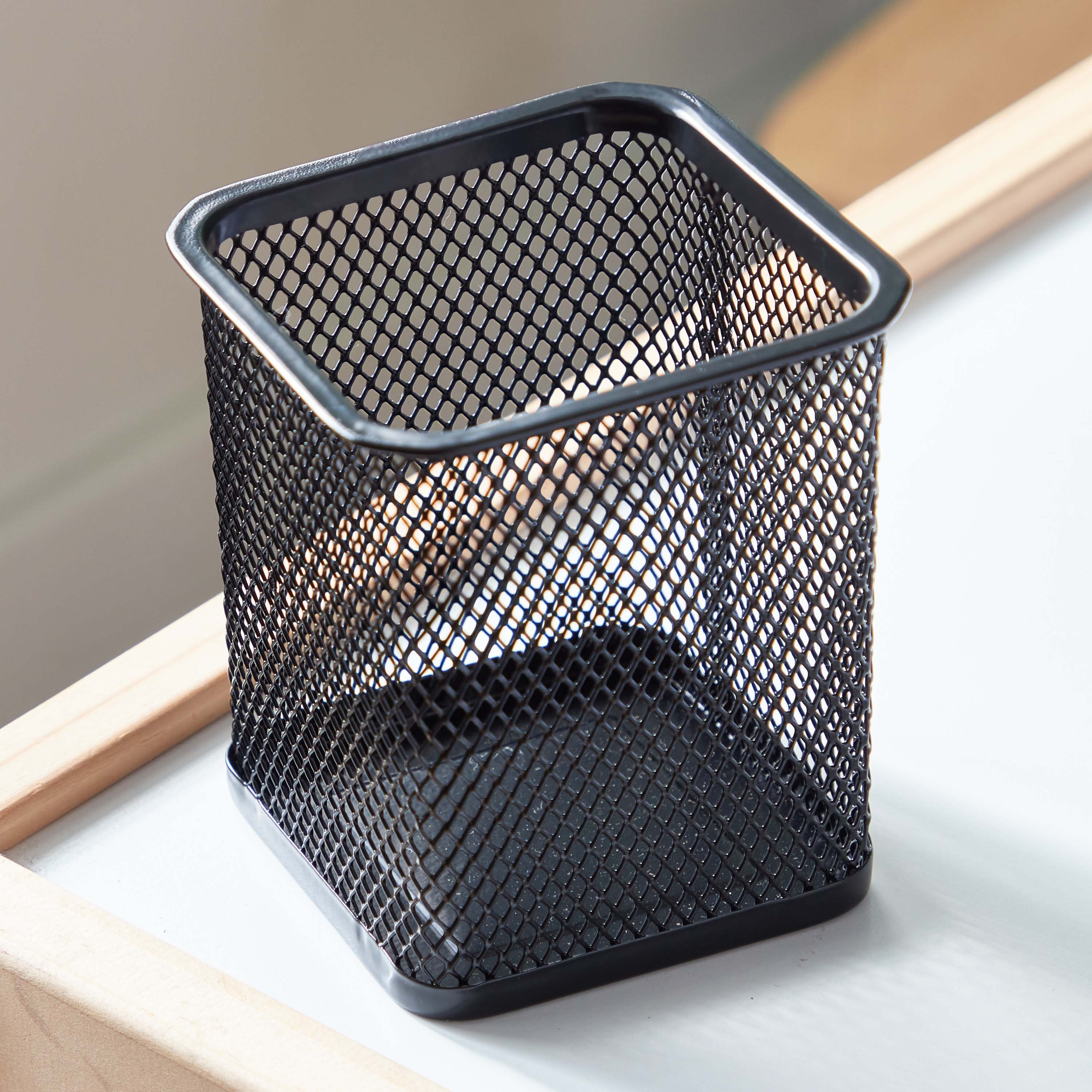 Wire Mesh Pen Stand - 8x8x9.5 cm-hbxhomeware-hbxkidsandyouth-image-1
