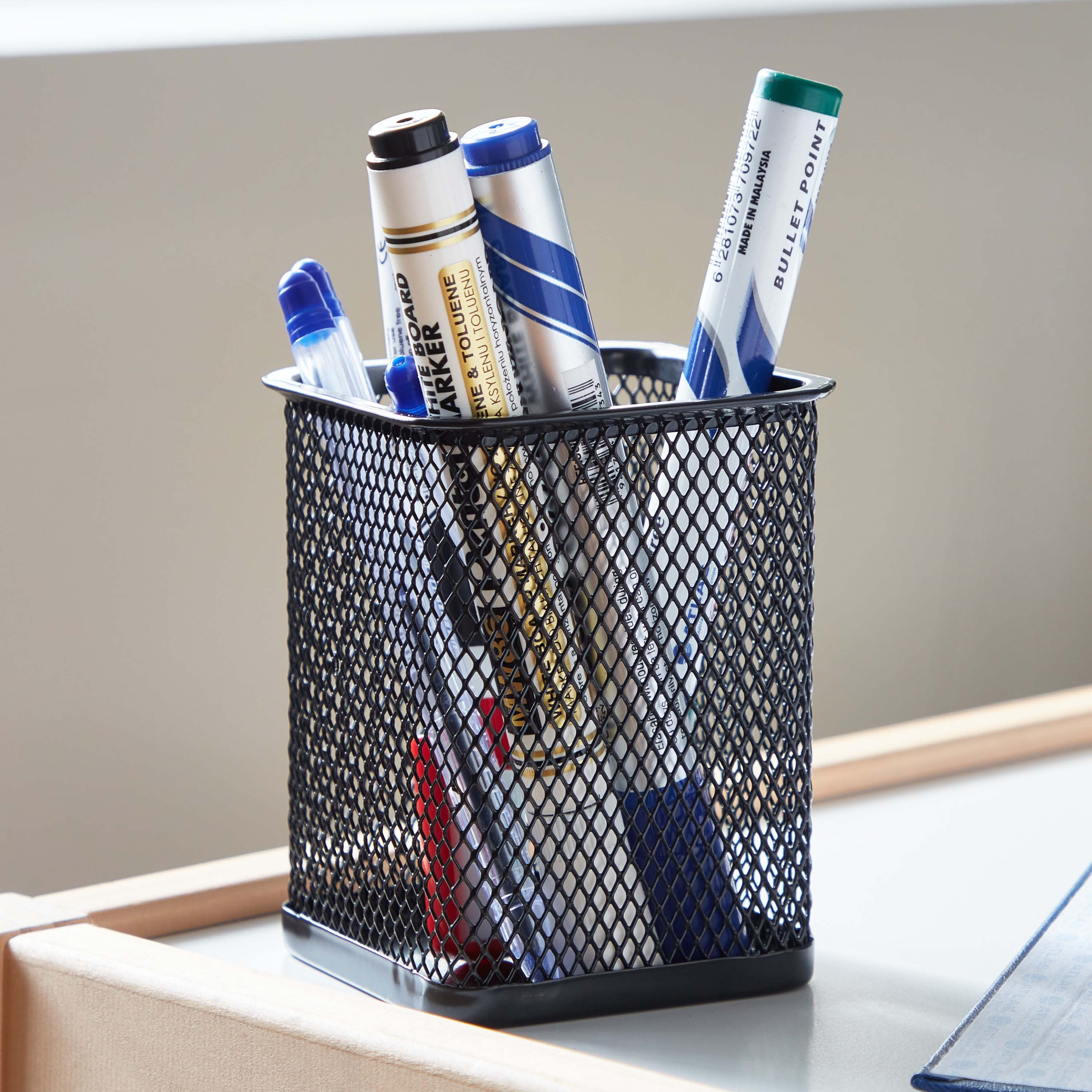 Wire Mesh Pen Stand - 8x8x9.5 cm-hbxhomeware-hbxkidsandyouth-image-2